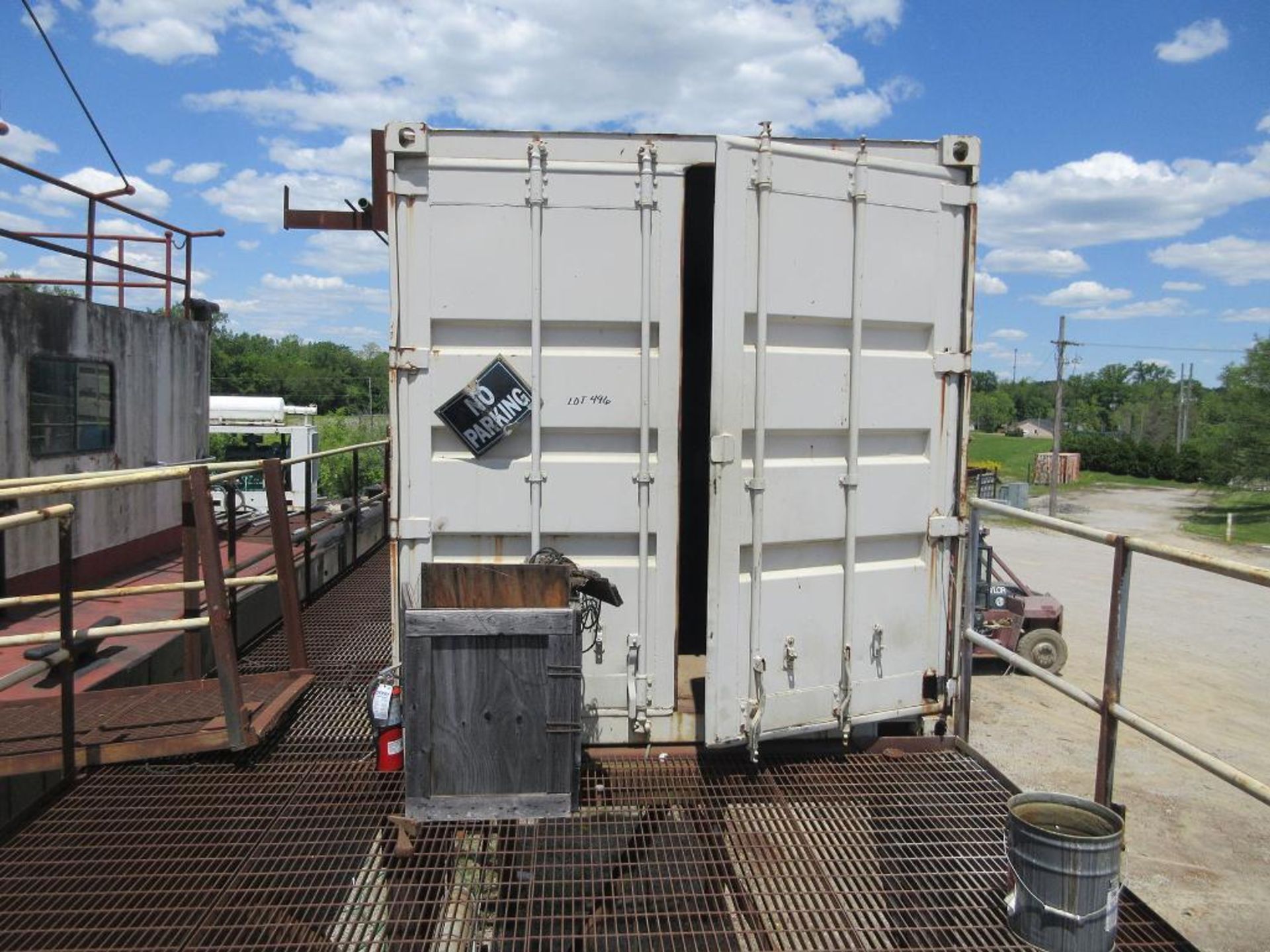 20' SHIPPING CONTAINER W/ CONTENTS: ELECTRICAL SUPPLIES, BUSHINGS, TERMINALS, FUSES, COVER PLATES,