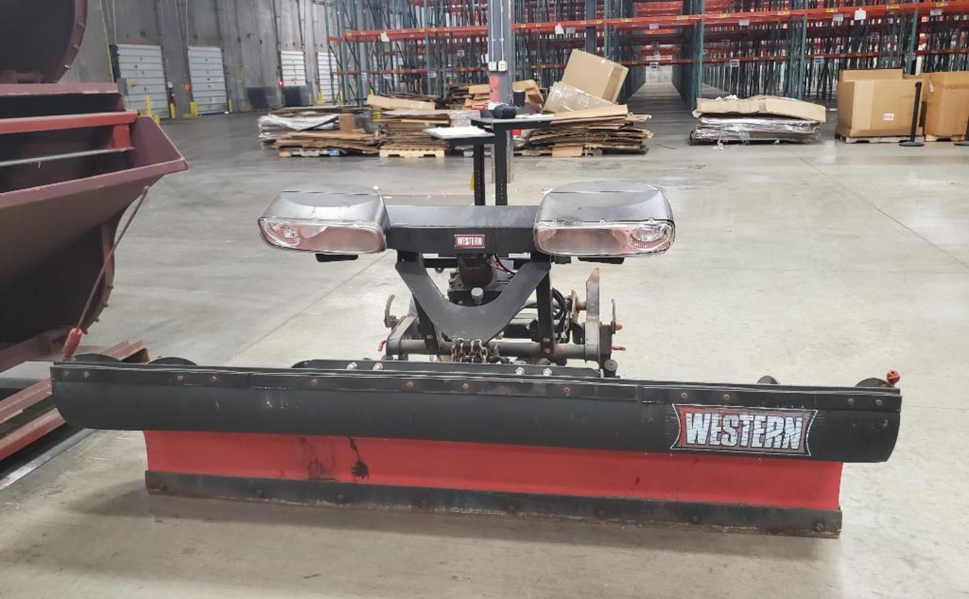 WESTERN ULTRA-MOUNT SYSTEM PLOW; 7' 6'' POLY PRO, S/N 09082410477962400, WITH LIGHT KIT ***LOCATED
