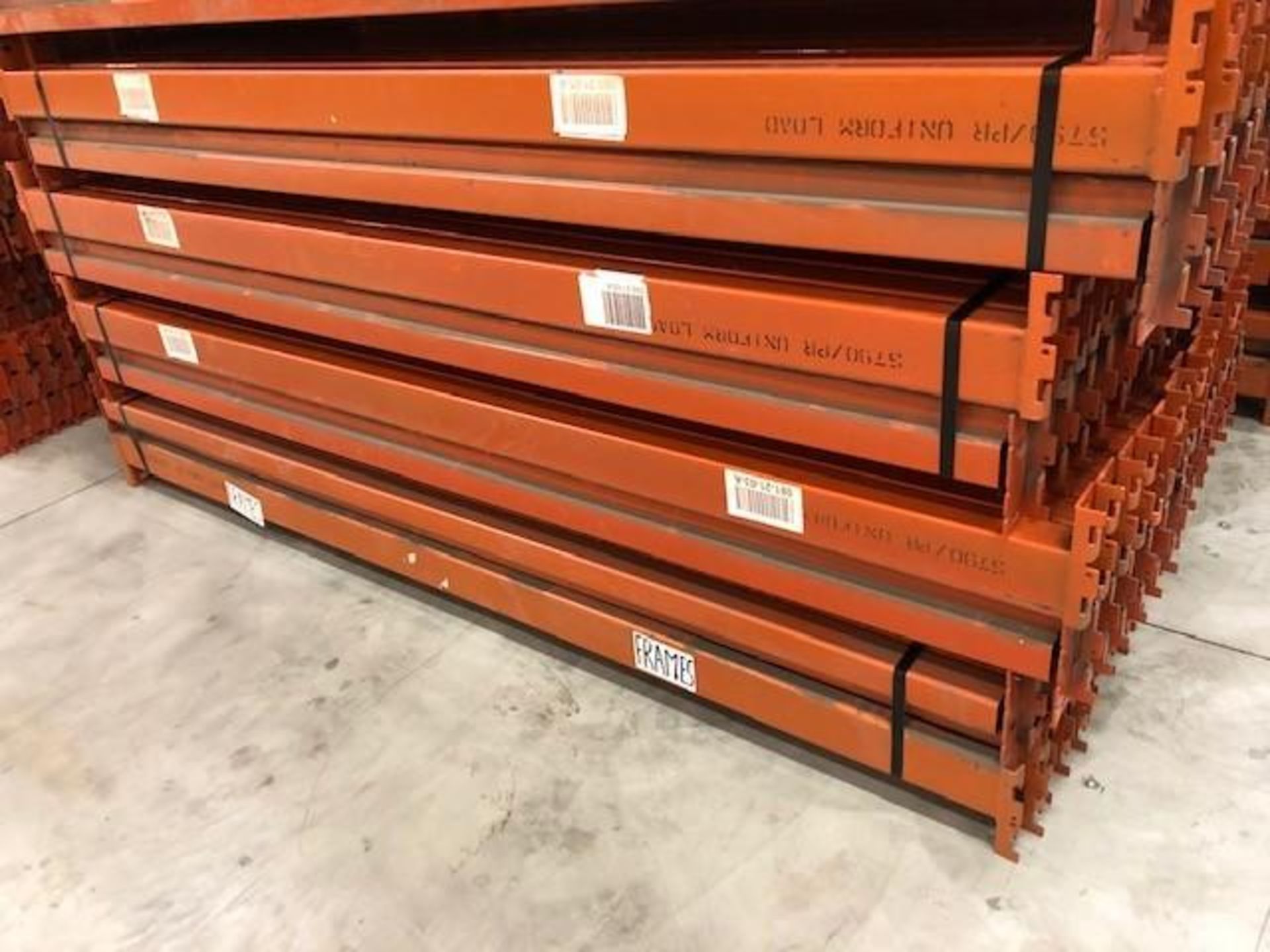 (120X) RIDG-U-RAK SLOTTED BEAMS 96'' X 4'', +/- 5700 PR UNIFORM LOAD ***LOCATED AT 13000 DARICE