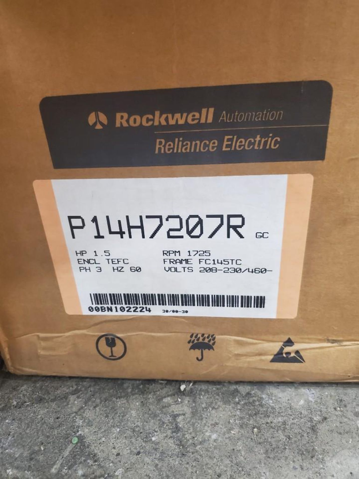 (2) ROCKWELL RELIANCE ELECTRIC MOTORS, P14H7207R ***LOCATED AT 13000 DARICE PARKWAY, STRONGSVILLE, - Image 2 of 3