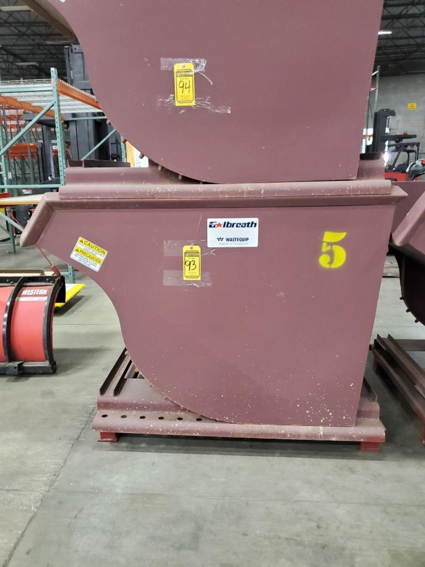 WASTEQUIP 1.5 YARD SELF-DUMP HOPPER ***LOCATED AT 12850 DARICE PARKWAY, STRONGSVILLE, OH***