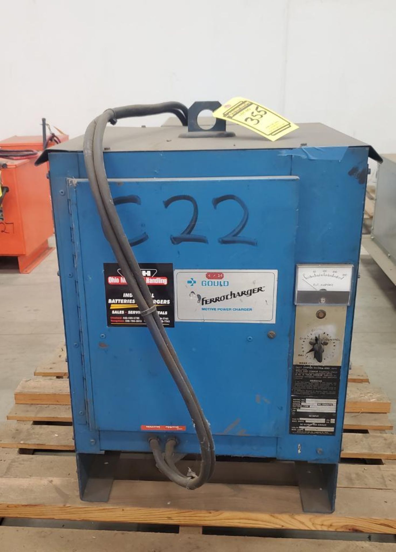FERRO CHARGER; MODEL GFC12-785SI, S/N 77CS01166C, BATTERY TYPE LA, 12-CELLS ***LOCATED AT 13000