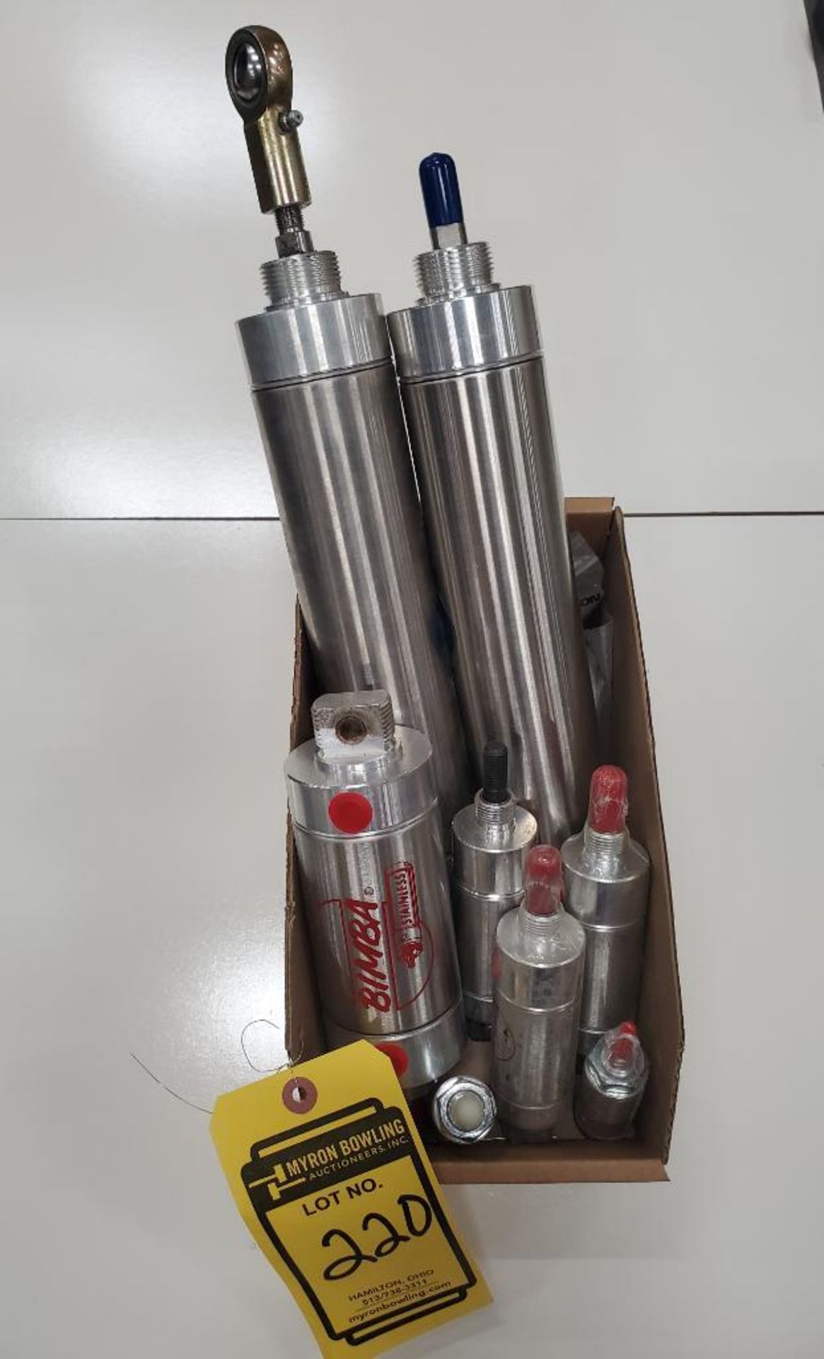 LOT OF ASSORTED BIMBA AIR CYLINDERS ***LOCATED AT 13000 DARICE PARKWAY, STRONGSVILLE, OH**