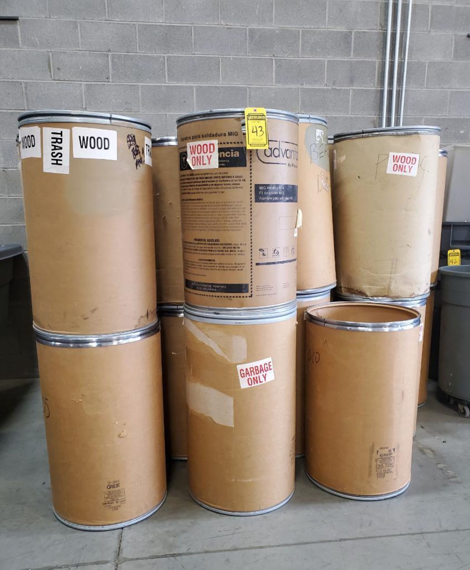 LOT OF FIBERBOARD DRUMS   ***LOCATED AT 12850 DARICE PARKWAY, STRONGSVILLE, OH***