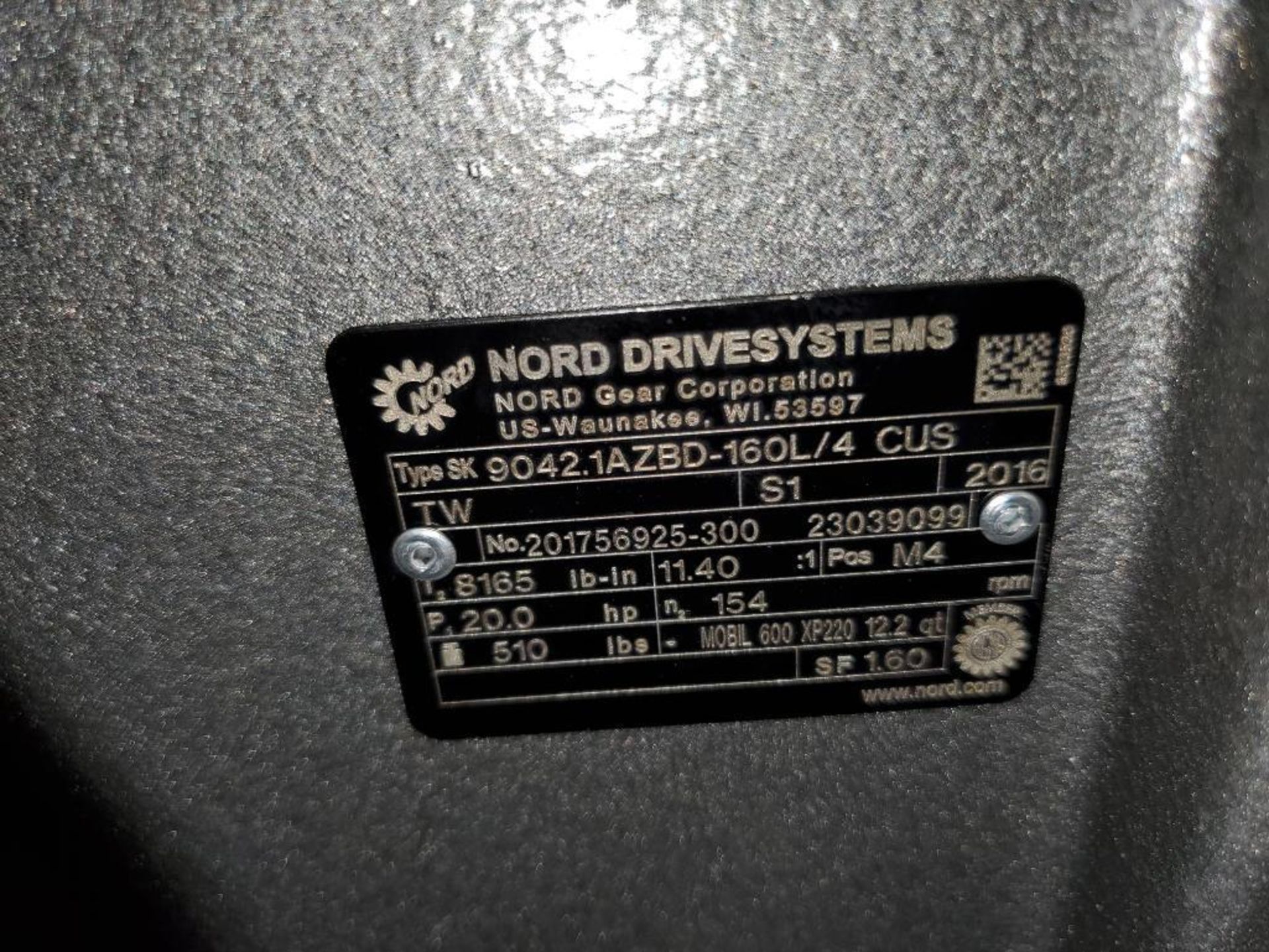 NORD DRIVES SYSTEMS MOTOR; 20.0 HP ***LOCATED AT 13000 DARICE PARKWAY, STRONGSVILLE, OH** - Image 3 of 3