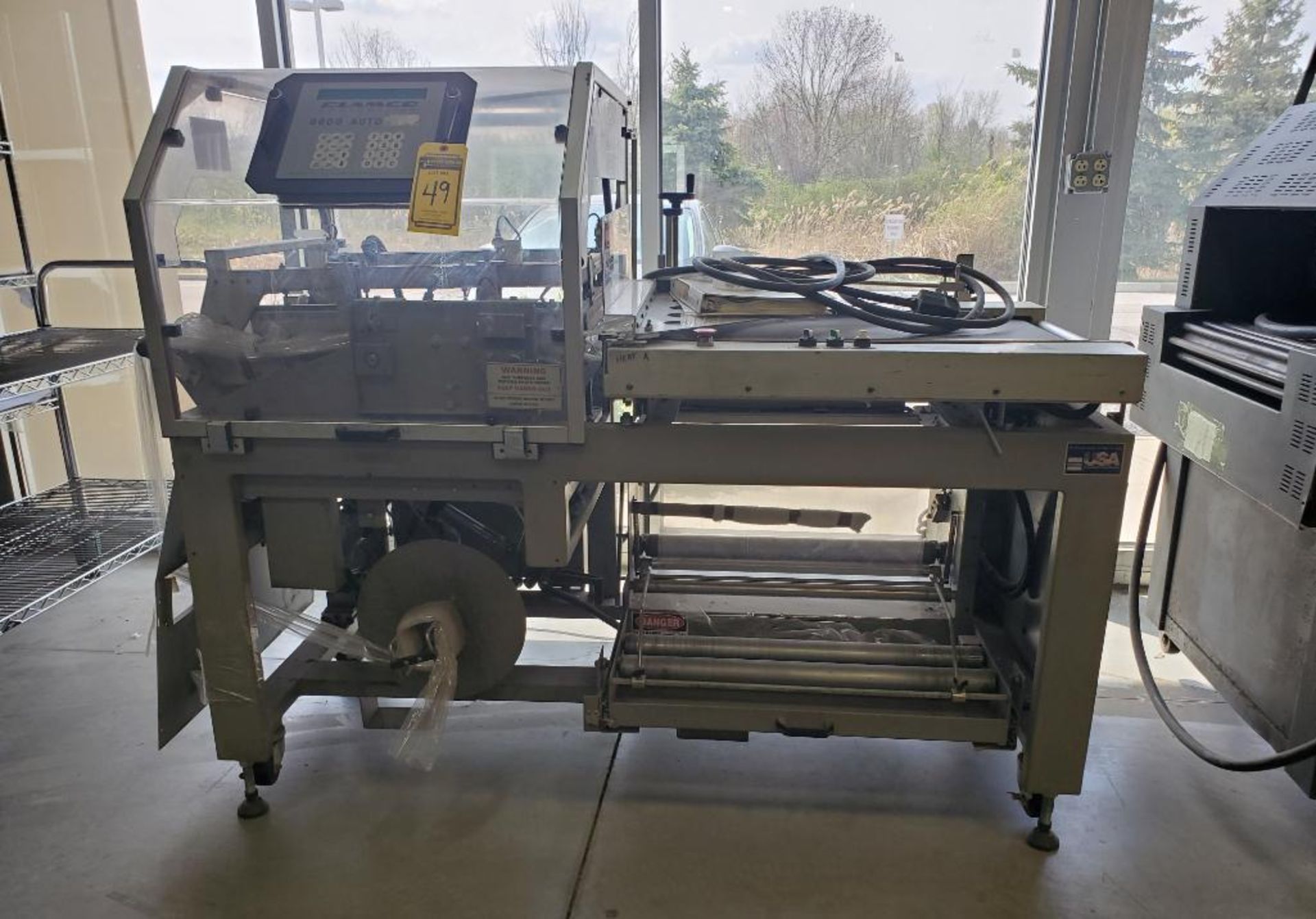 CLAMCO WRAPPING AND SEALING MACHINE; MODEL 6600, S/N 66058, SINGLE PHASE, 20-AMPS, 60-CYCLE ***