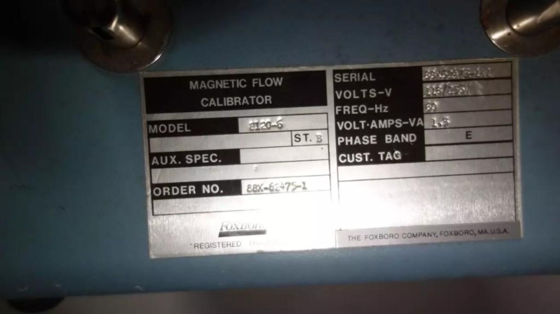 FOXBORO 8120-6 MAGNETIC FLOW CALIBRATOR 116/236V-AC - Image 2 of 3