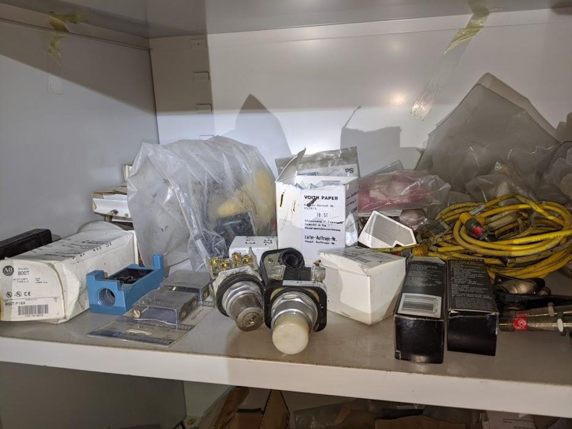 FACILITY SPARE PARTS CABINET WITH CONTENTS AND GREEN SHELF CONTENTS - Image 6 of 16