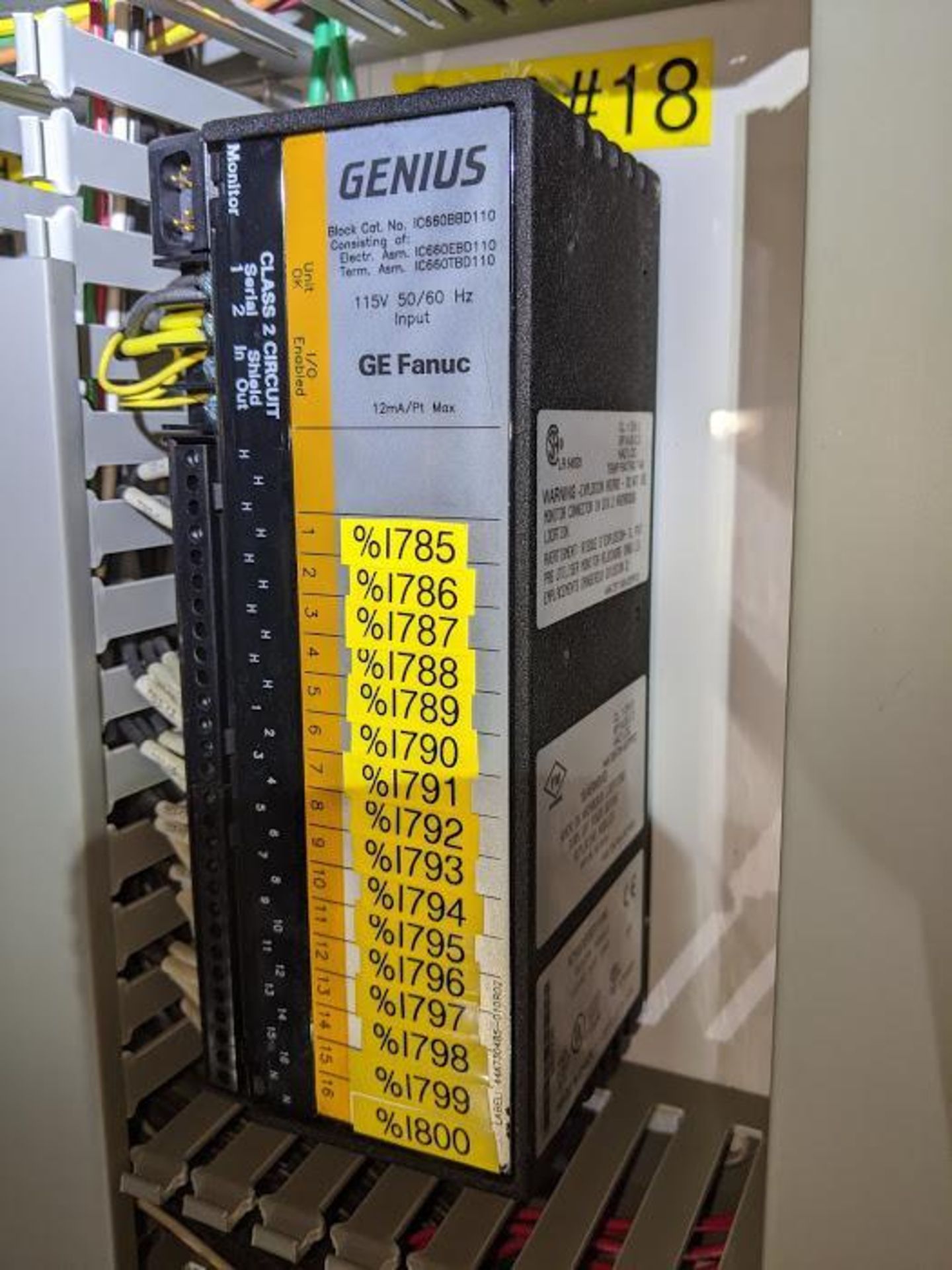 GE FANUC GENIUS IC660EBD110M 115VAC 16PT INPUT