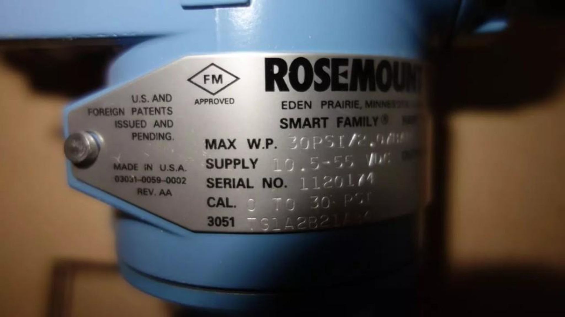 ROSEMOUNT 3051TG1A2B21AB4 PRESSURE TRANSMITTER - Image 2 of 3