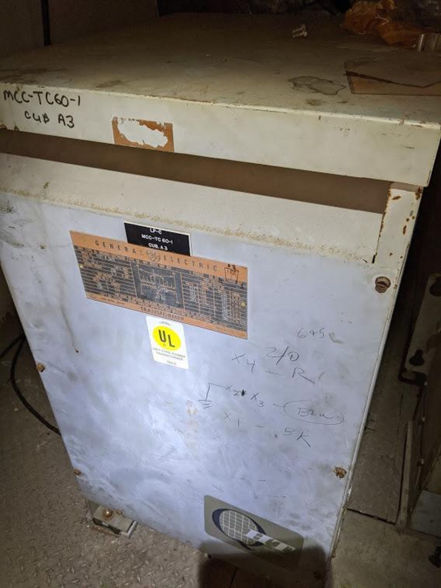 LOT OF 5 TRANSFORMERS, (3) 37.5KVA, (1) 15KVA (1) 10KVA, 480V-AC - Image 4 of 7