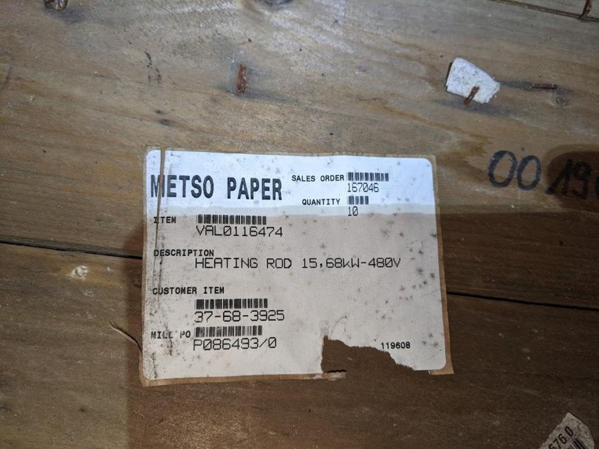 NEW METSO PAPER HEATING ROD 15.68KW, 480V VAL0116474 - Image 2 of 3