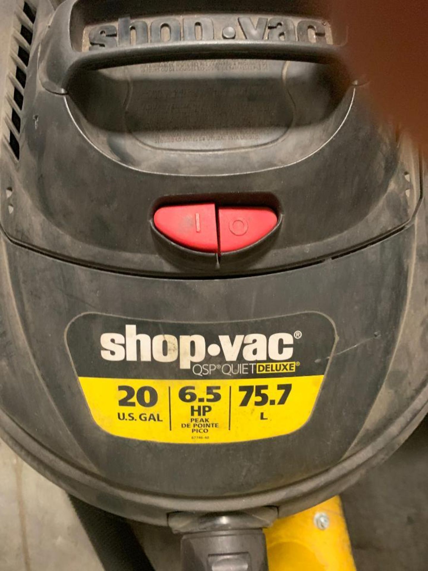 SHOP VAC 20 GAL. 6.5 HP, FLOOR TAPER, 25'' X 41'' TOOL CABINET - Image 3 of 5