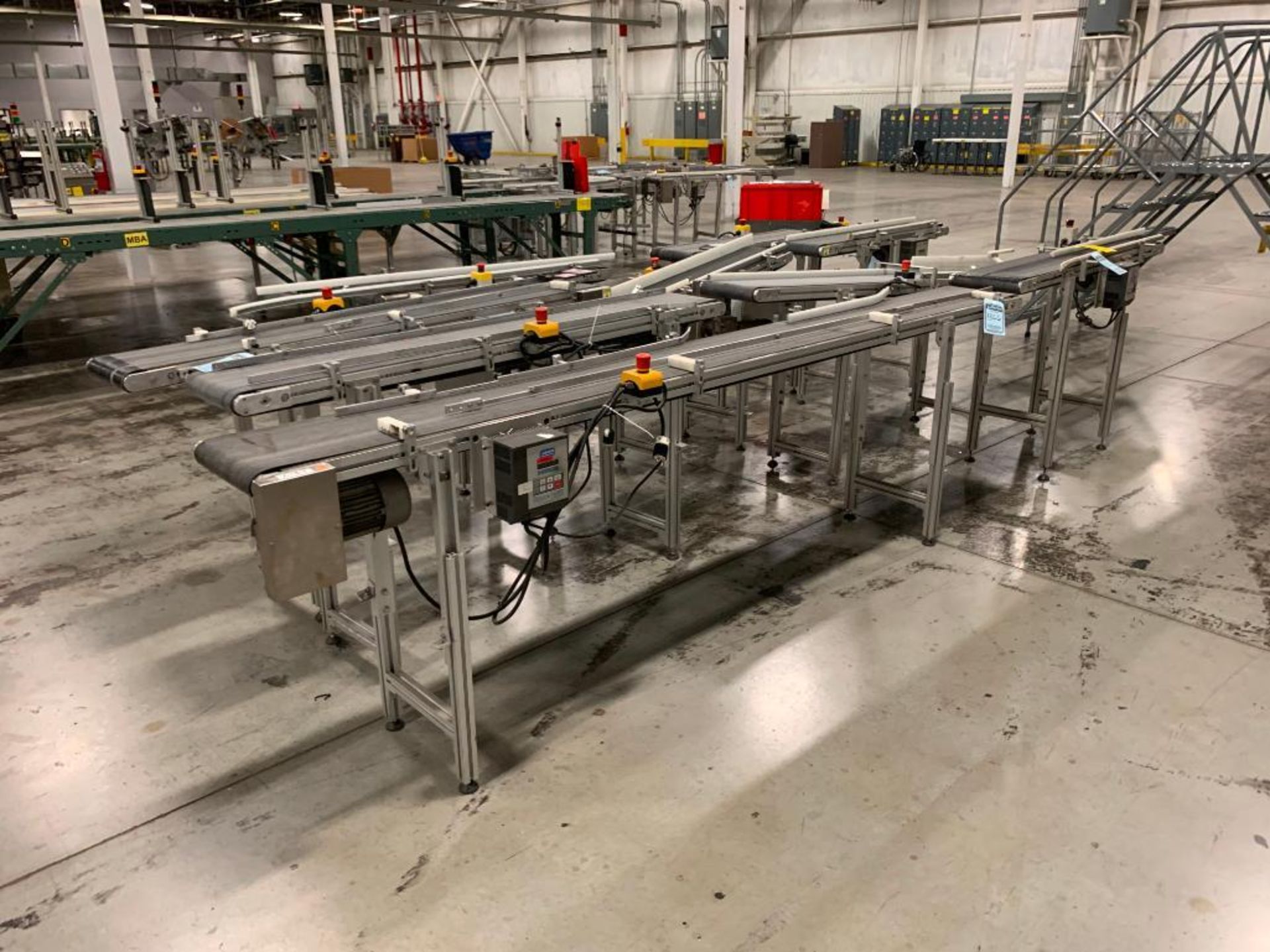 (10) 11'' BELT CONVEYORS: (5) 4', (1) 5', (2) 6', (1) 8', (1) 10' W/ LEESON SQUARE D & LENZE DRIVE - Image 8 of 8