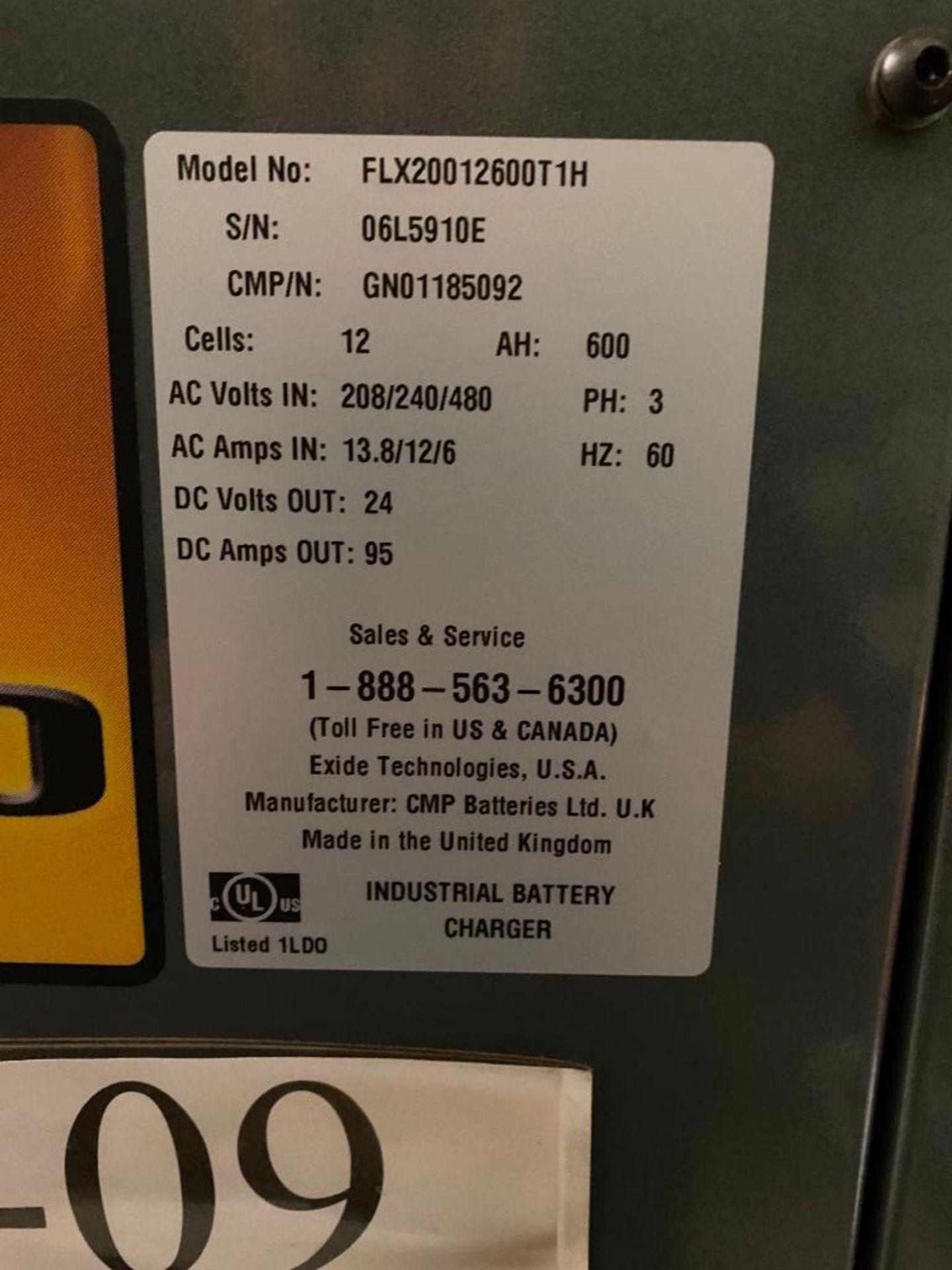 (2) GNB FLX200 24 V. BATTERY CHARGERS, MODEL FLX20012600T1H, INPUT 208/240/480  ***DELAYED REMOVAL - Image 3 of 3