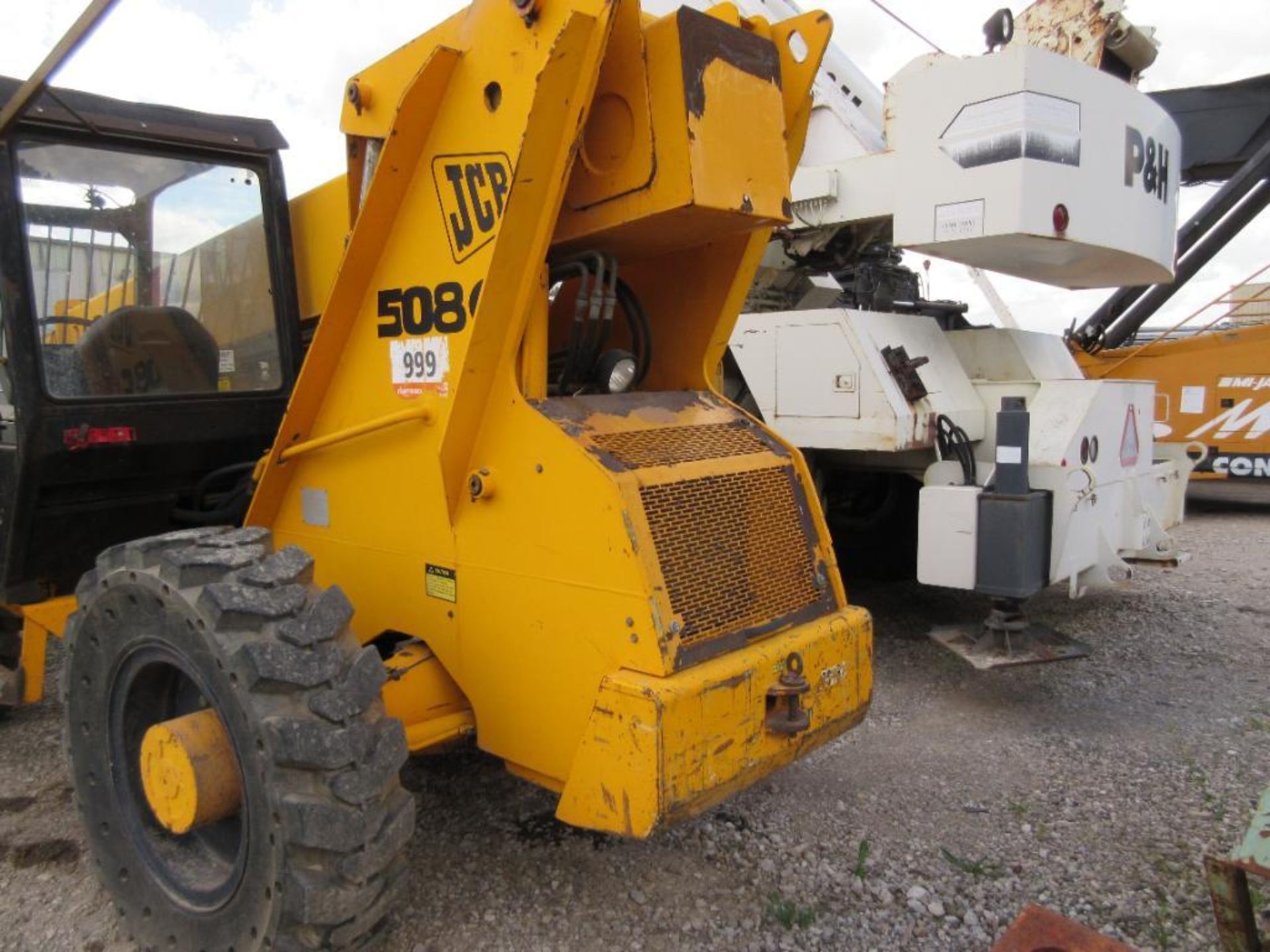 JCB 508C TELEHANDLER, 1300X24 SOLID TIRES, 8,000 LB. CAPACITY, VIN# SLP508COYE0586843, 4-WHEEL - Image 4 of 6