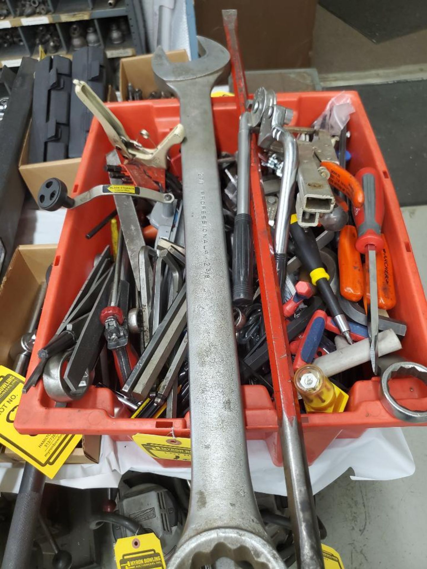 CONTAINERS OF ASSORTED HAND TOOLS
