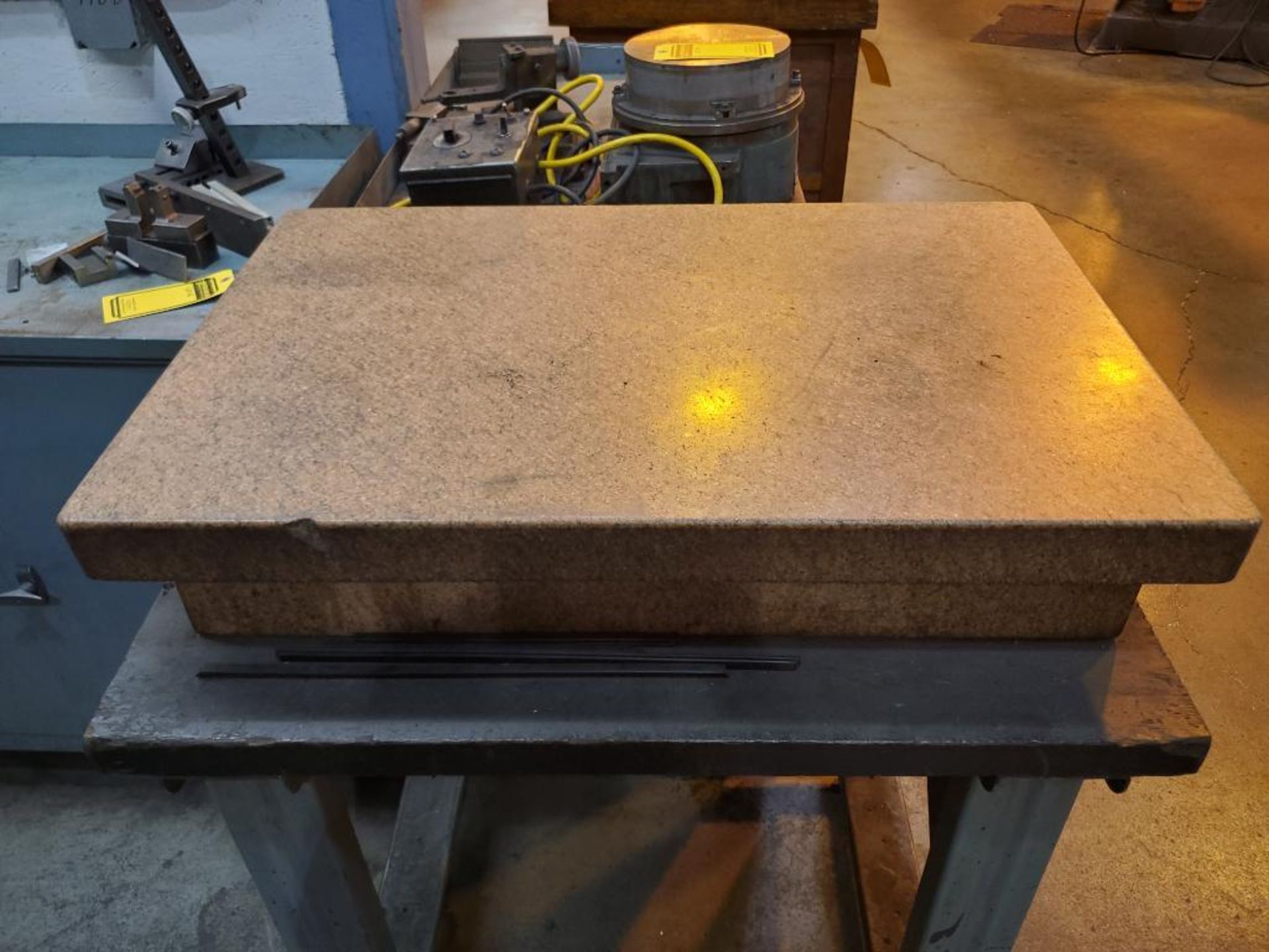 36''L X 24''W X 7'' HERMAN GRANITE SURFACE PLATE ON ROLLING CART