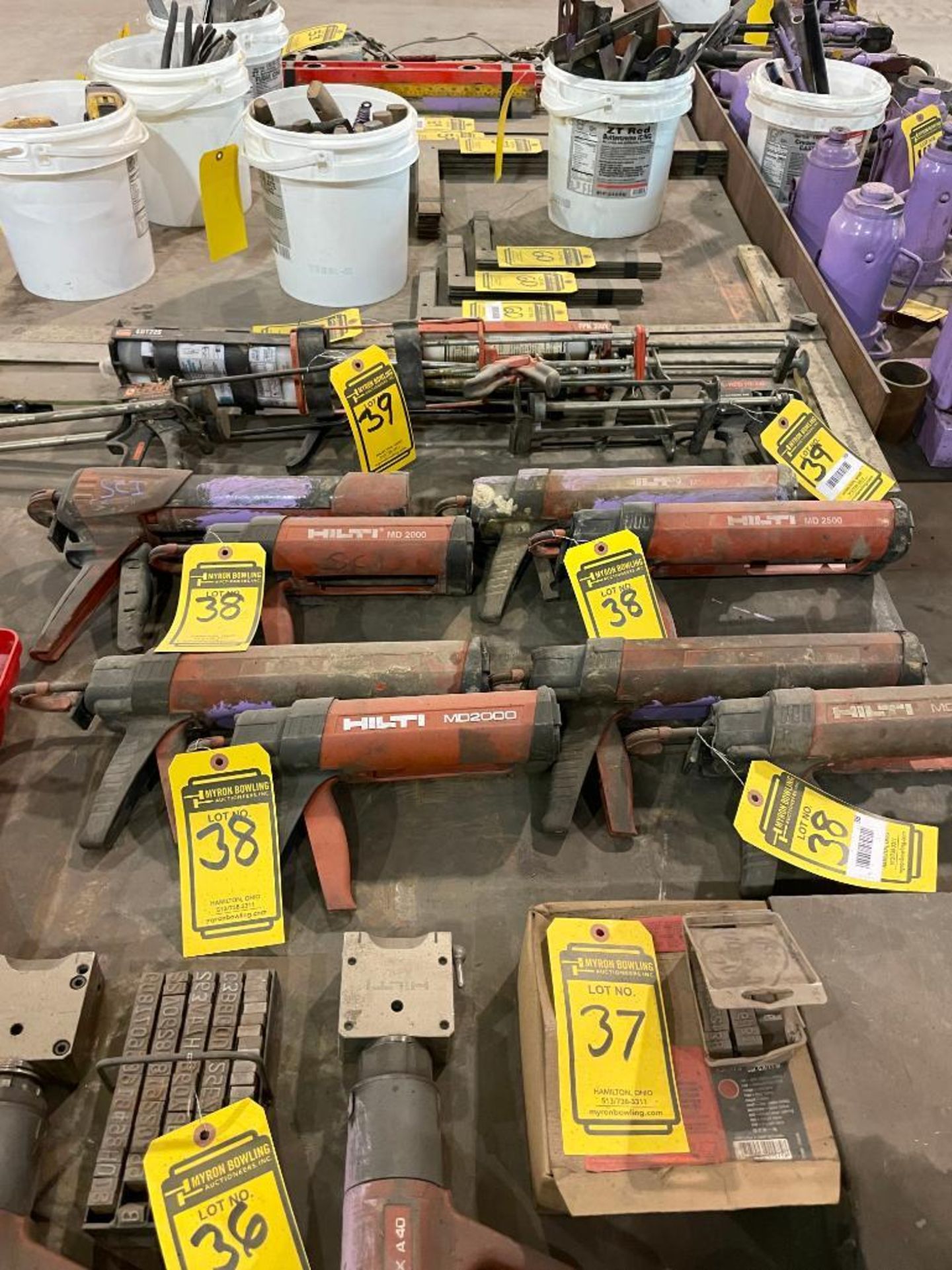 (8) HILTI CAULKING GUNS, MODEL MD2000 & MD 2500