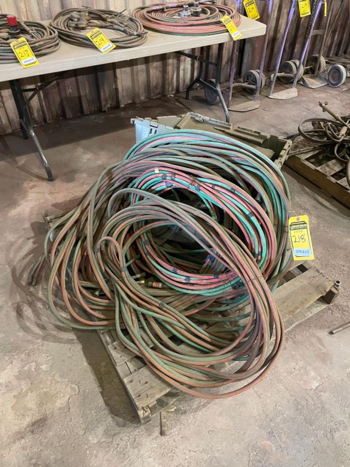 ASSORTED OXY-ACETYLENE HOSES AND TORCHES