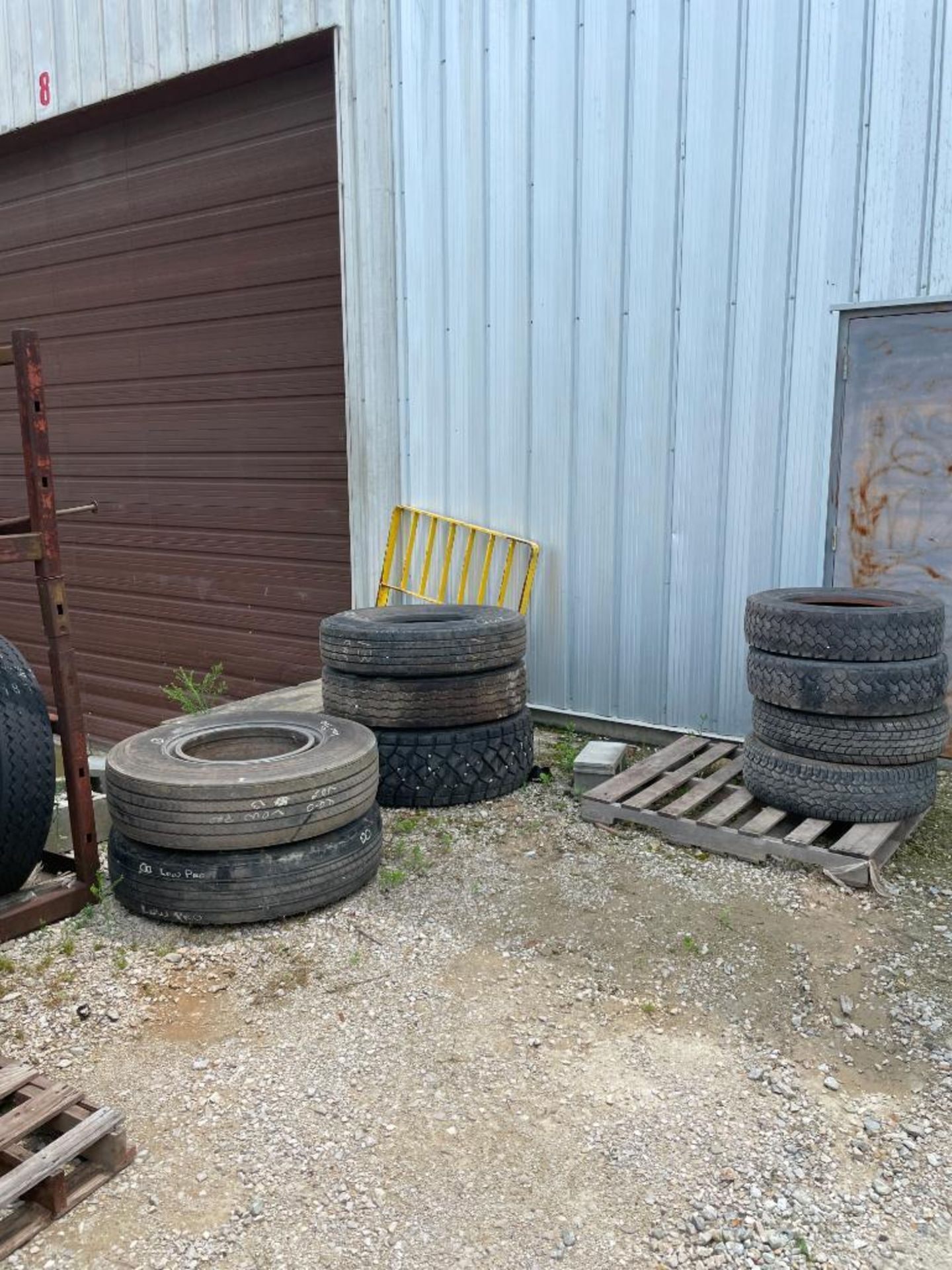 (3) TIRE RACKS AND ASSORTED NEW AND USED TIRES - Image 6 of 6