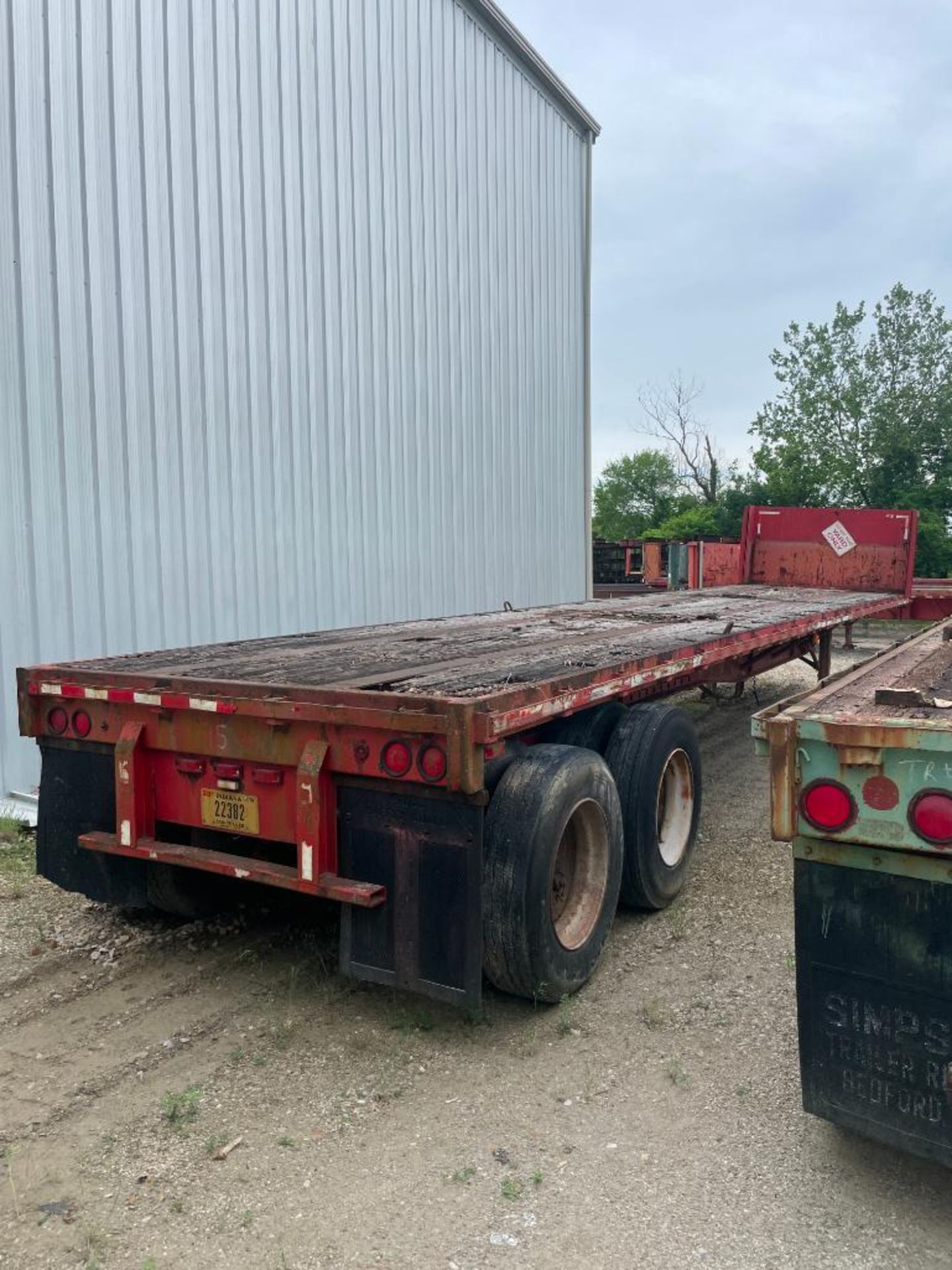 1988 FRUEHAUF STEEL FLATBED TRAILER, 42' WOOD DECK, DUAL TANDEM AXLE, VIN# 1H5P0422XJ1044001 - Image 2 of 2