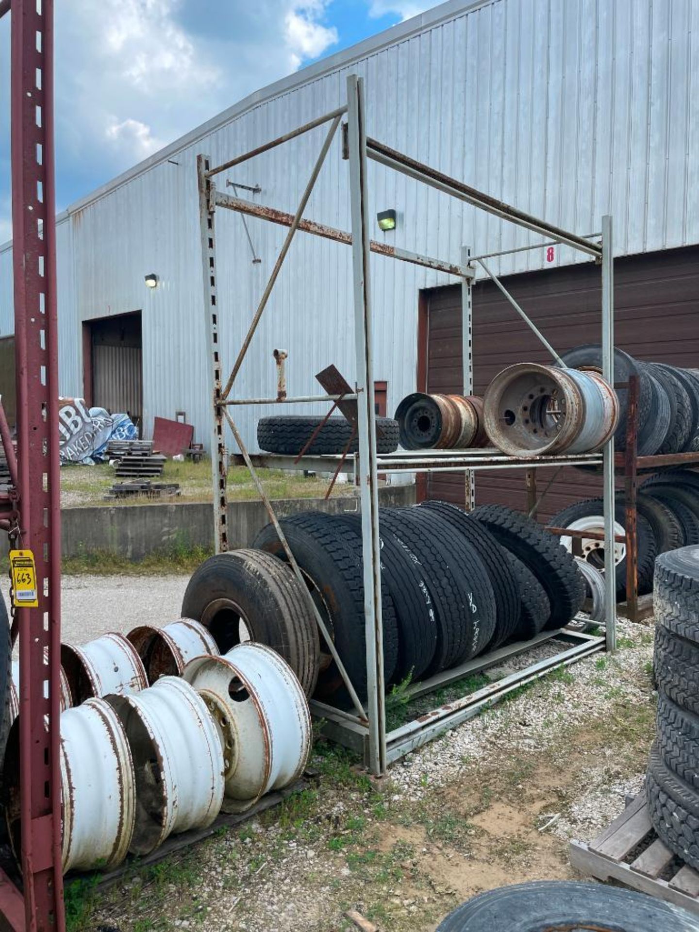 (3) TIRE RACKS AND ASSORTED NEW AND USED TIRES - Image 2 of 6