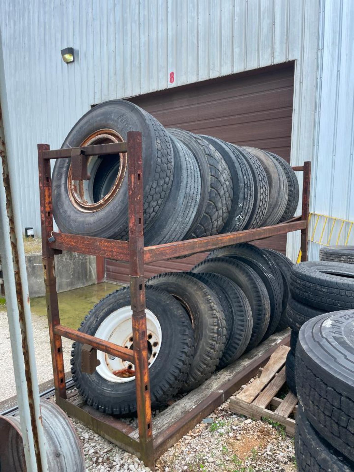 (3) TIRE RACKS AND ASSORTED NEW AND USED TIRES - Image 4 of 6