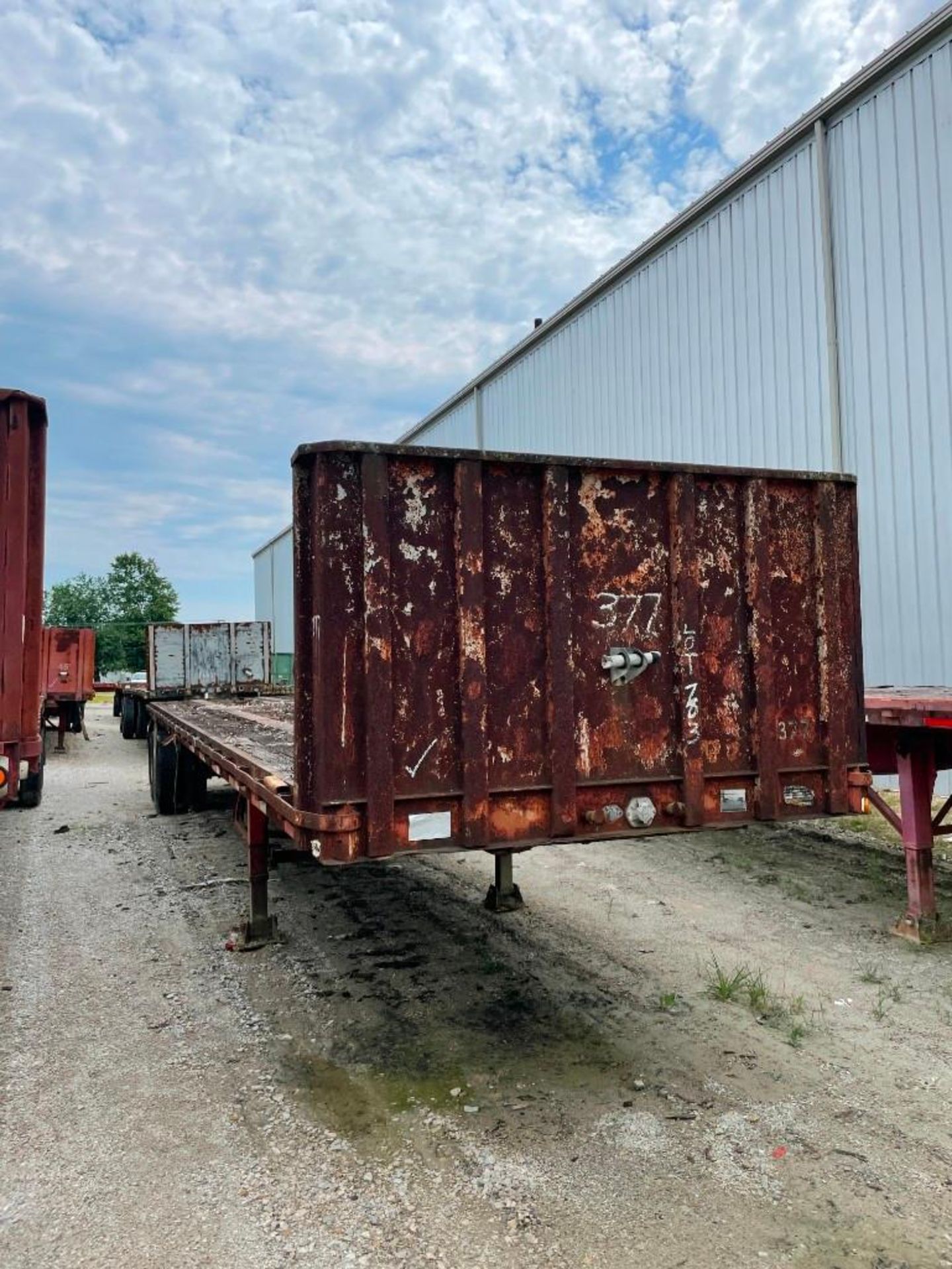 1978 PULLMAN TRAILMOBILE STEEL FLATBED TRAILER, 45' WOOD DECK, DUAL TANDEM AXLE, VIN# T64044 - Image 5 of 6