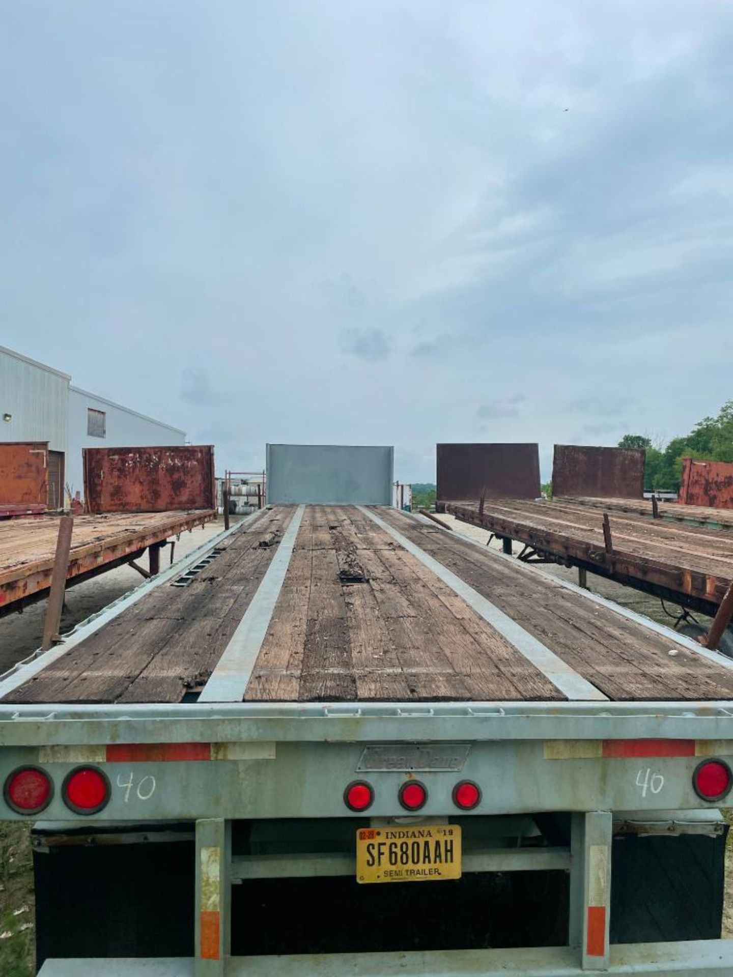 1984 GREAT DANE STEEL FLATBED TRAILER, 42' WOOD DECK, DUAL TANDEM AXLE, VIN# 1GBD19626SM013601 - Image 3 of 3