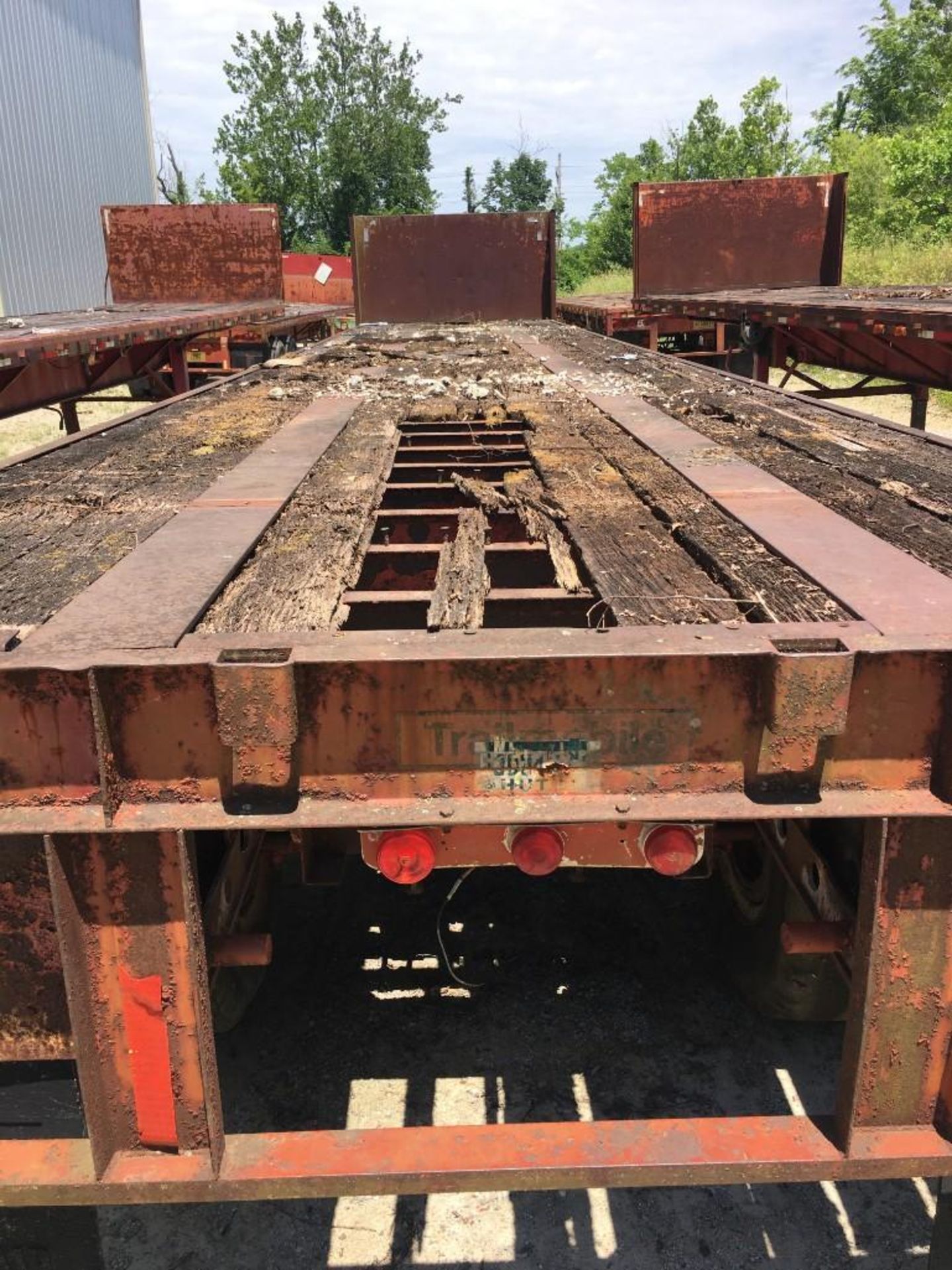 1978 PULLMAN TRAILMOBILE STEEL FLATBED TRAILER, 45' WOOD DECK, DUAL TANDEM AXLE, VIN# T64044 - Image 4 of 6