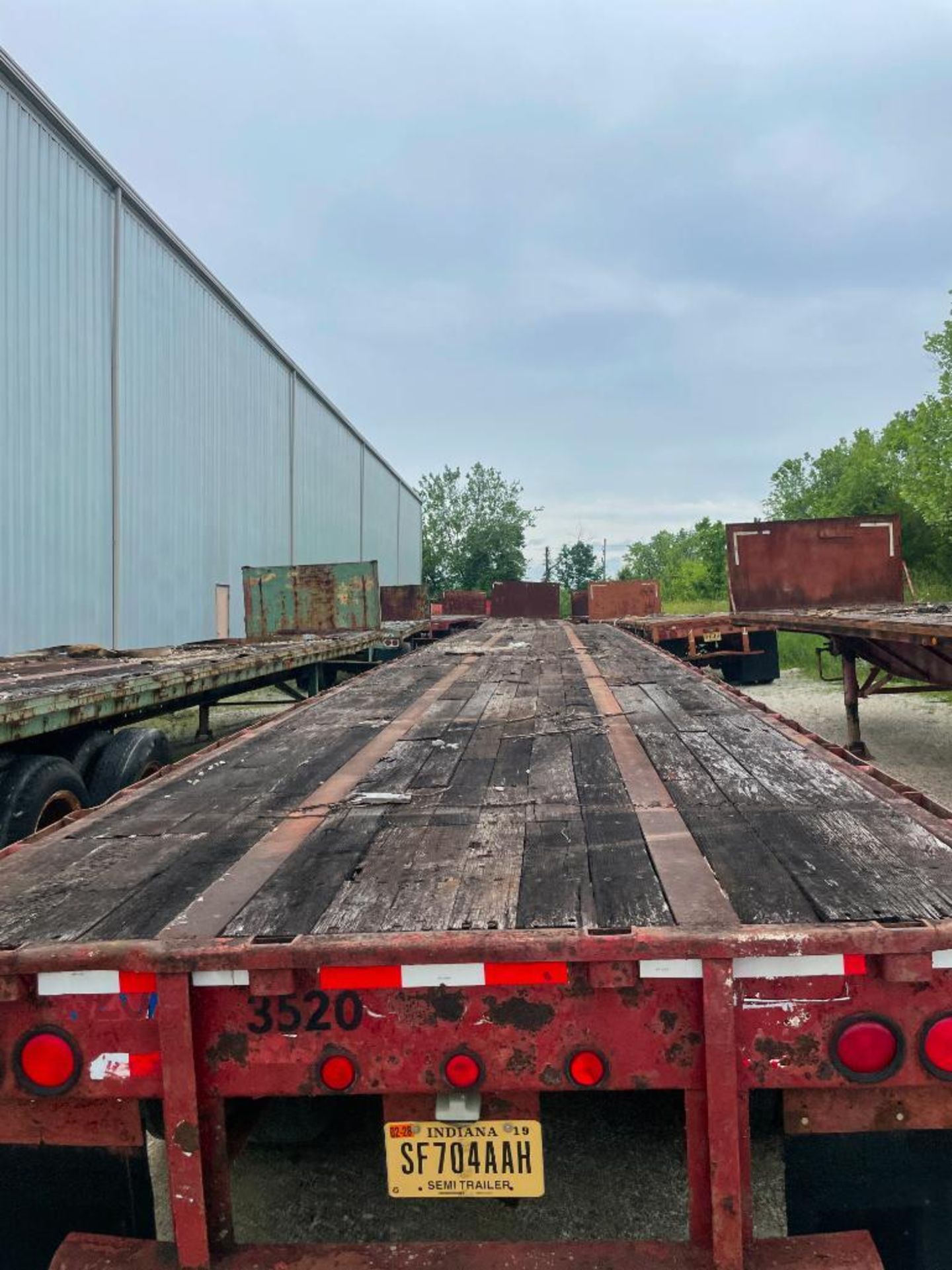 1988 TRAILMOBILE STEEL FLATBED TRAILER, 45' WOOD DECK, DUAL TANDEM AXLE, VIN# 1PTF75TH8J9011426 - Image 3 of 3