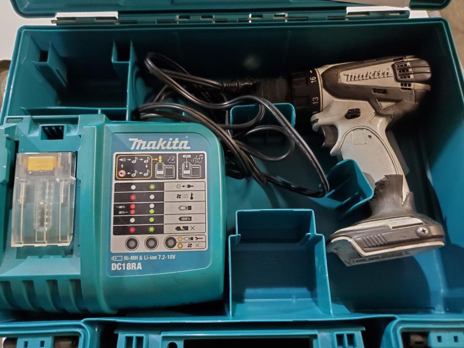 MAKITA CORDLESS 1/2'' DRIVER DRILL, MODEL DC18RA, S/N 349931, 18-VOLTS - Image 2 of 2