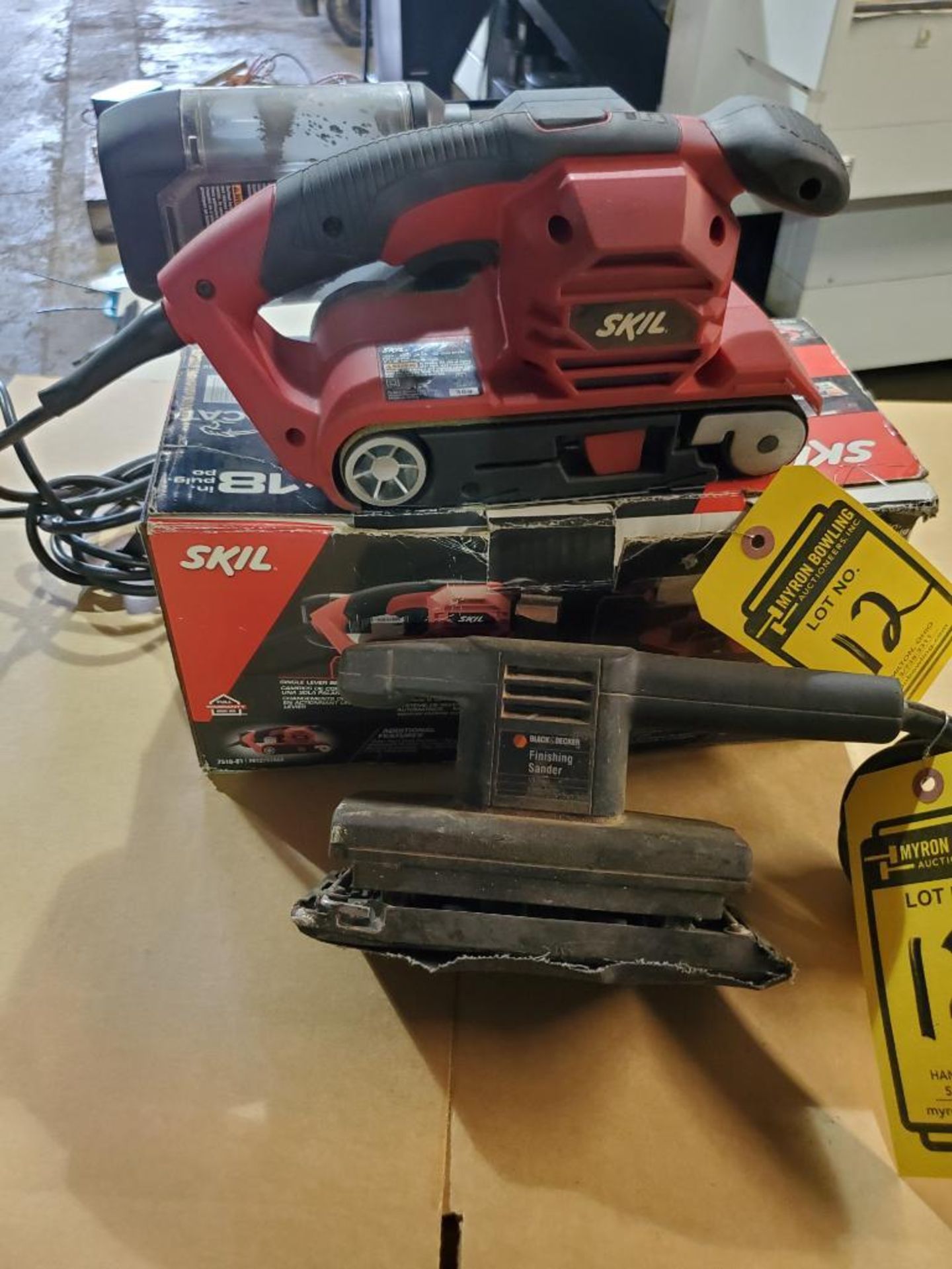 SKIL BELT SANDER & BLACK & DECKER FINISHING SANDER