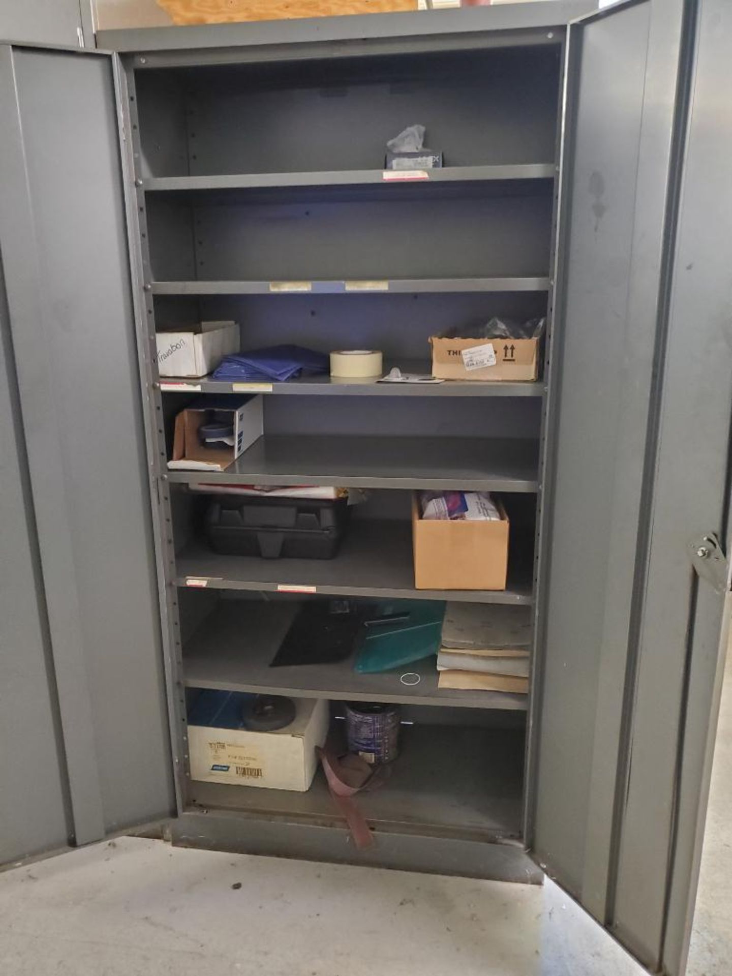 2-DOOR METAL CABINET WITH CONTENTS - Image 2 of 2