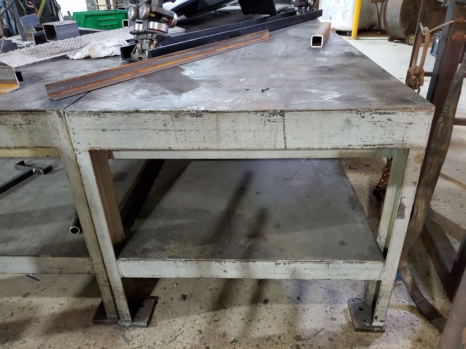 11' X 3' X 1/4'' HD STEEL LAYOUT TABLE, 31'' TOP HEIGHT - Image 5 of 5