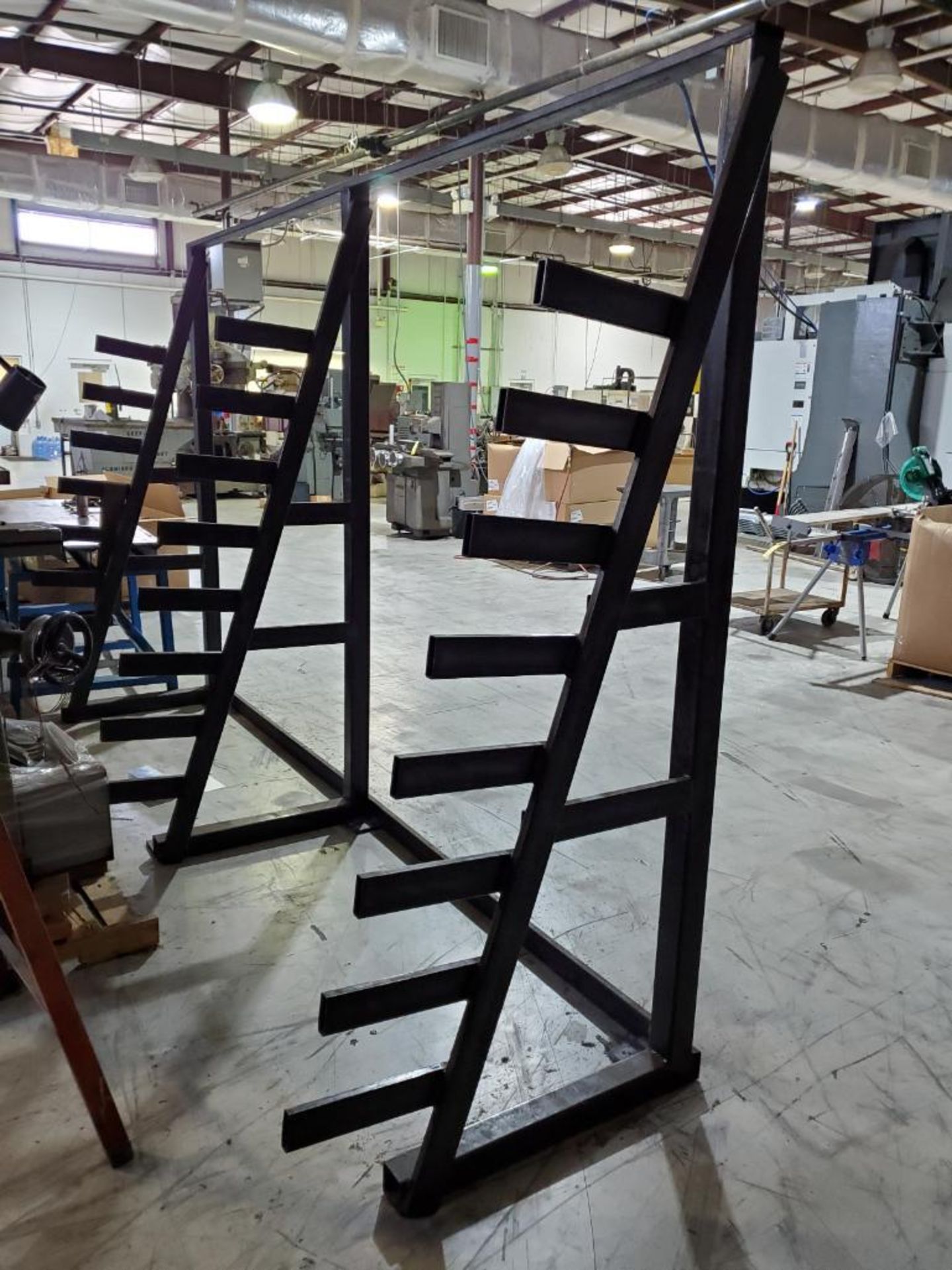 (2) CUSTOM CANTILEVER RACKS WITH QUANTITY OF STEEL MATERIAL - Image 5 of 6