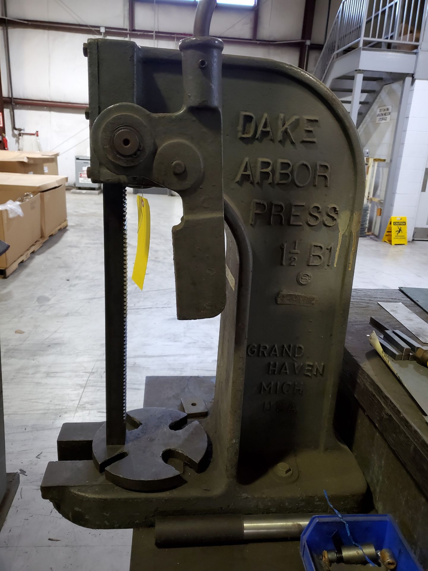 DAKE 1 1/2 B1 ARBOR PRESS, 7'' THROAT - Image 4 of 4