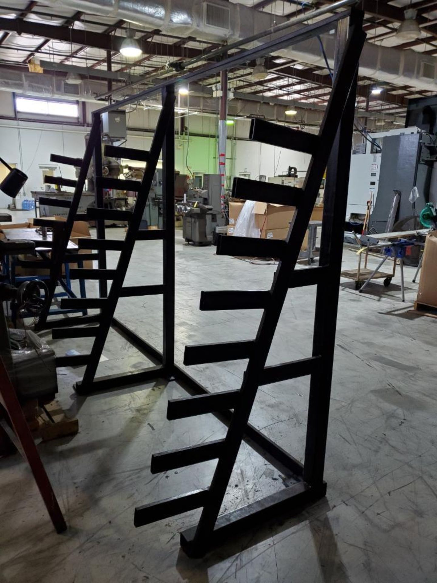 (2) CUSTOM CANTILEVER RACKS WITH QUANTITY OF STEEL MATERIAL - Image 6 of 6