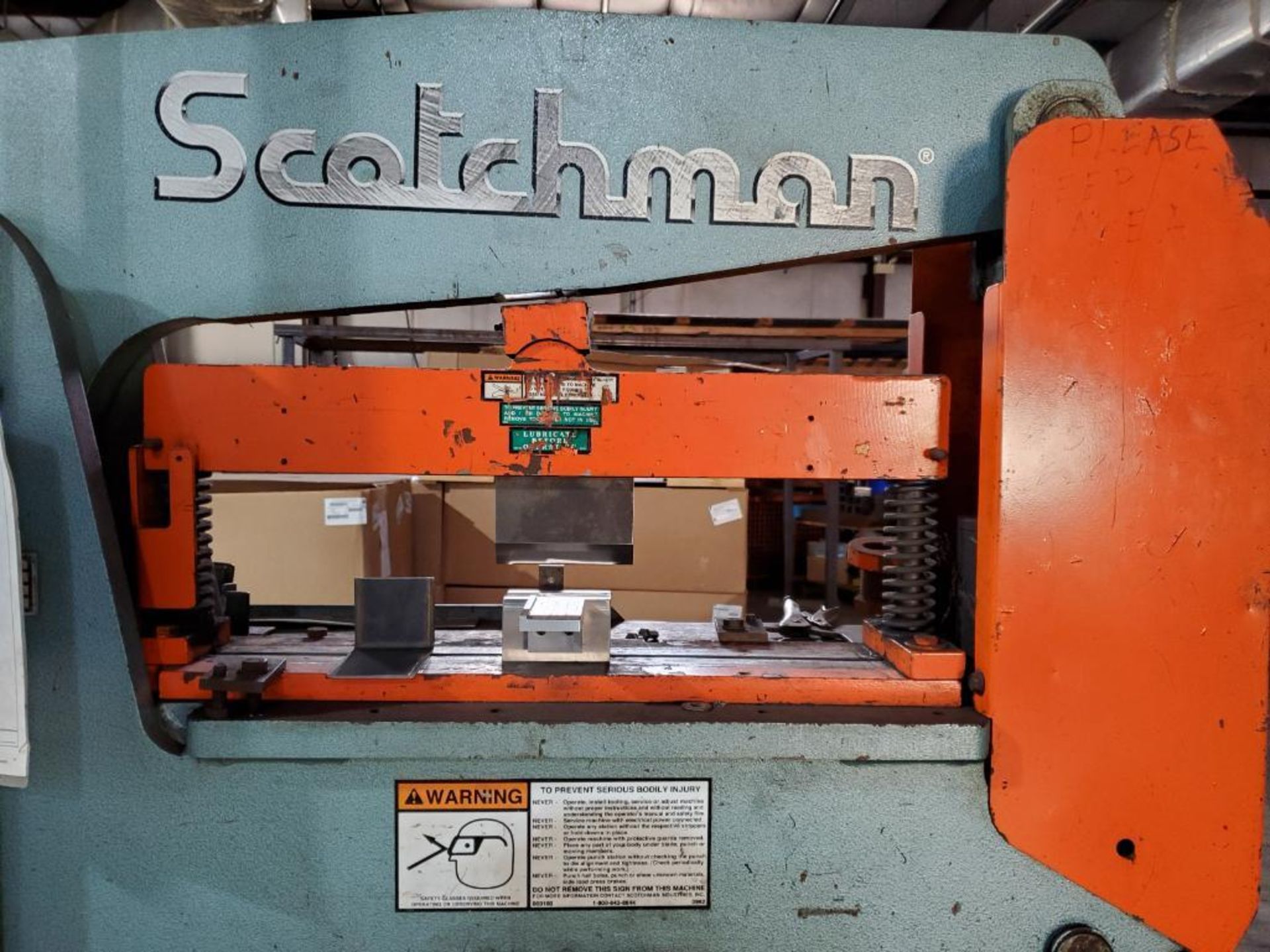 SCOTCHMAN DUAL OPERATOR 70/110 IRONWORKER, MODEL DO70-24M, S/N 139M1207, 70-TON PUNCH, 9'' THROAT, 2 - Image 3 of 15