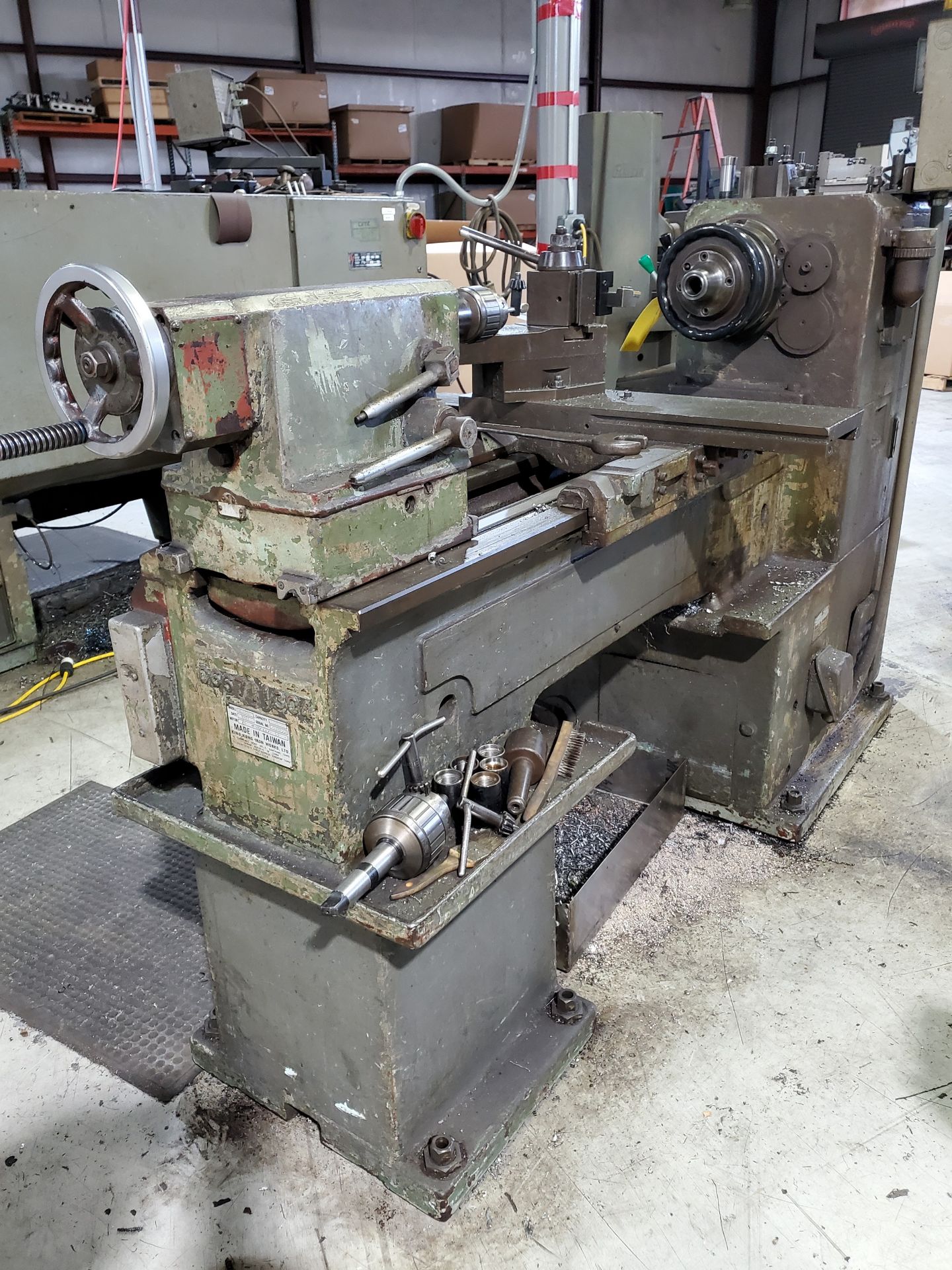 KINGSTON HL860 ENGINE LATHE, 57'' BED, COLLET CHUCK, 3'' BAR THROUGH SPINDLE, CROSS SLIDE, TAILSTOCK - Image 7 of 11