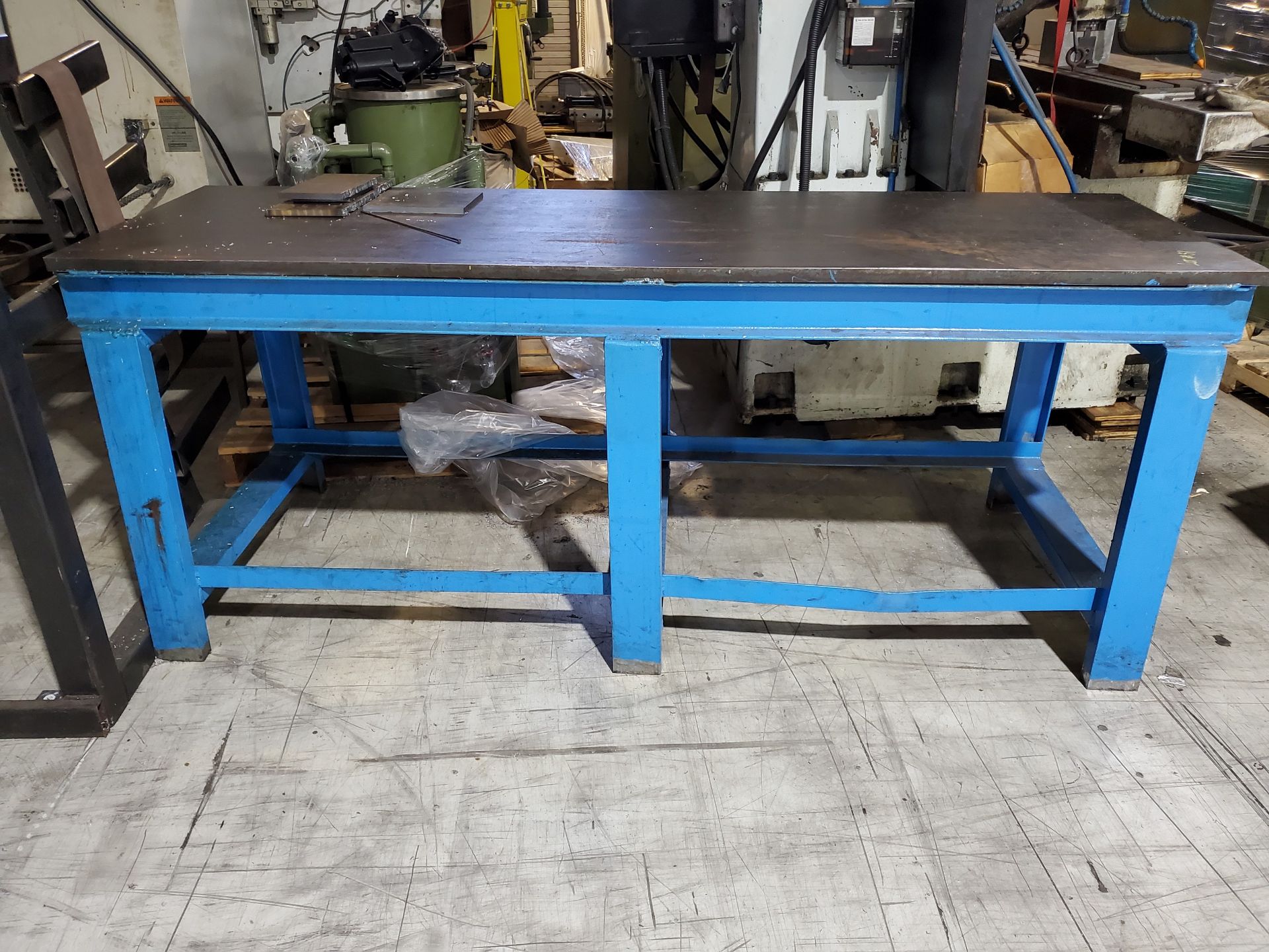 84'' X 26'' X 1'' CUSTOM I-BEAM HD STEEL TABLE, 33-1/2'' TOP HEIGHT - Image 4 of 4