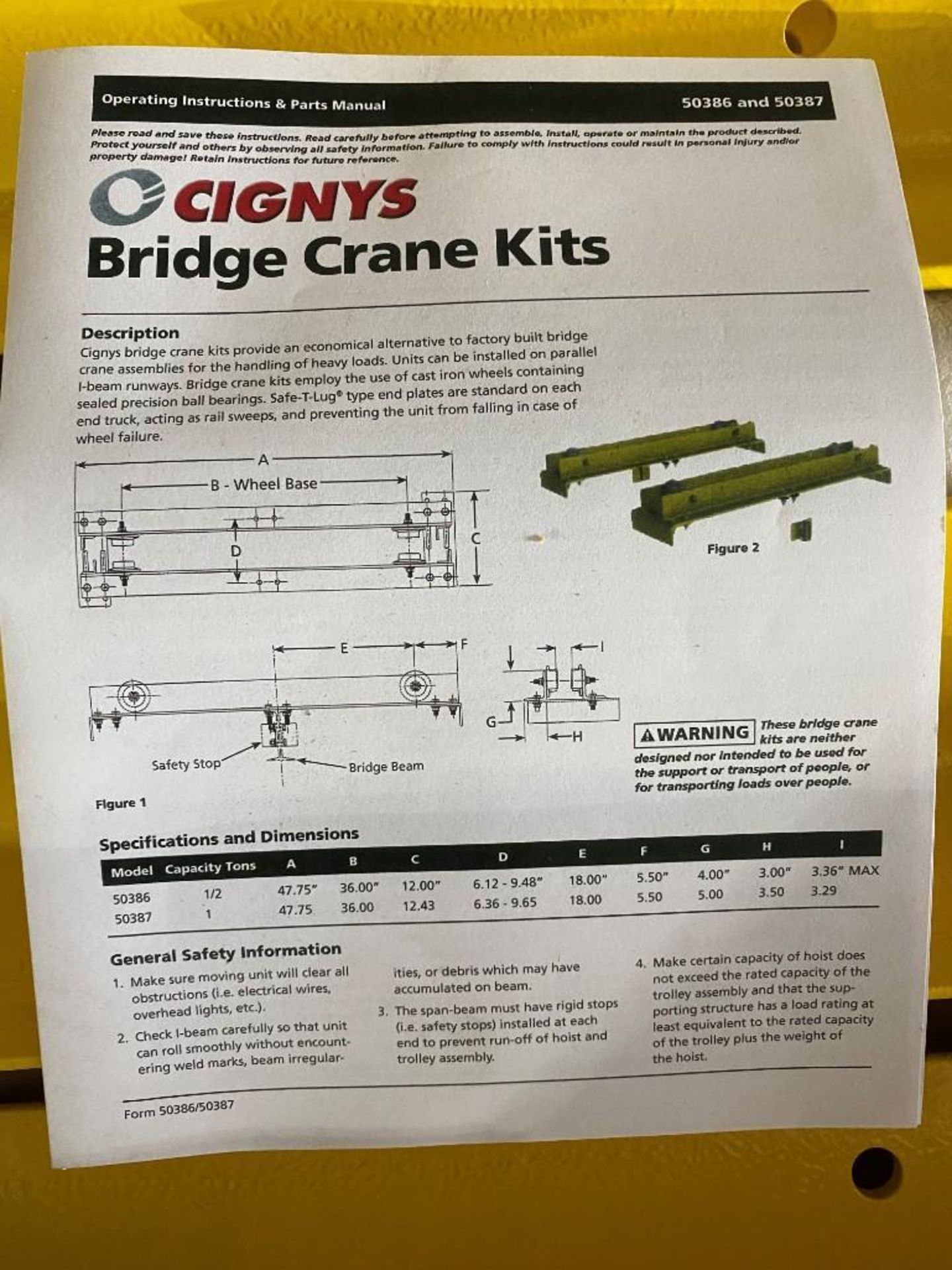 CIGNYS BRIDGE CRANE KIT