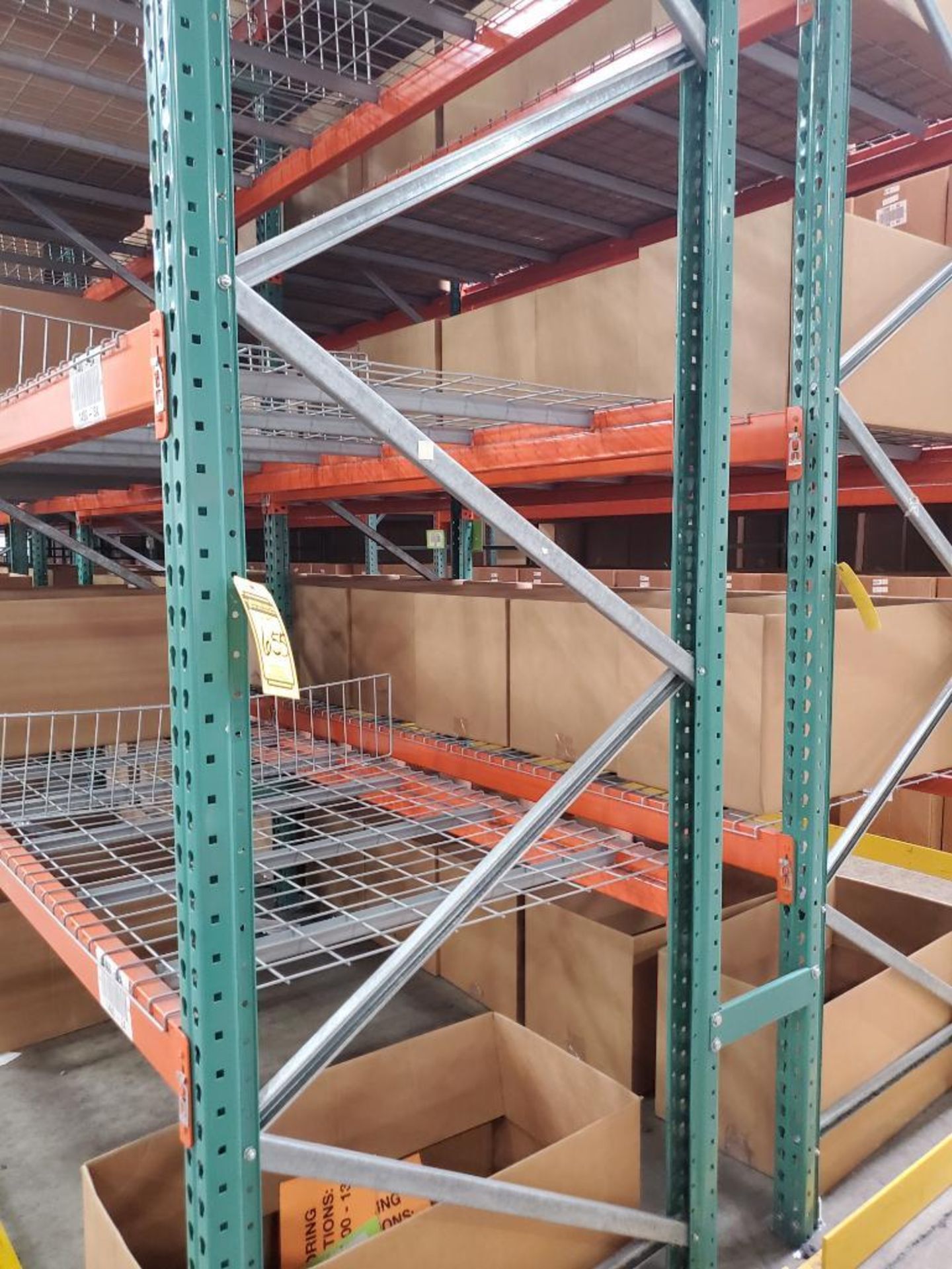 (32X) SECTIONS OF TEARDROP PALLET RACKING; 42'' DEEP X 8' WIDE x 24' TALL, 5,000 LB. MAX. WEIGHT, WI - Image 3 of 4