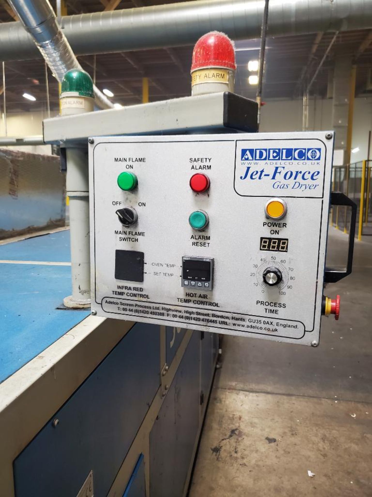 ADELCO JET FORCE PASS THROUGH DRYER; MODEL JF180S-5, S/N JF180S-N-15-30-20D+15-11L/332C, 3-PHASE, 38 - Image 7 of 7