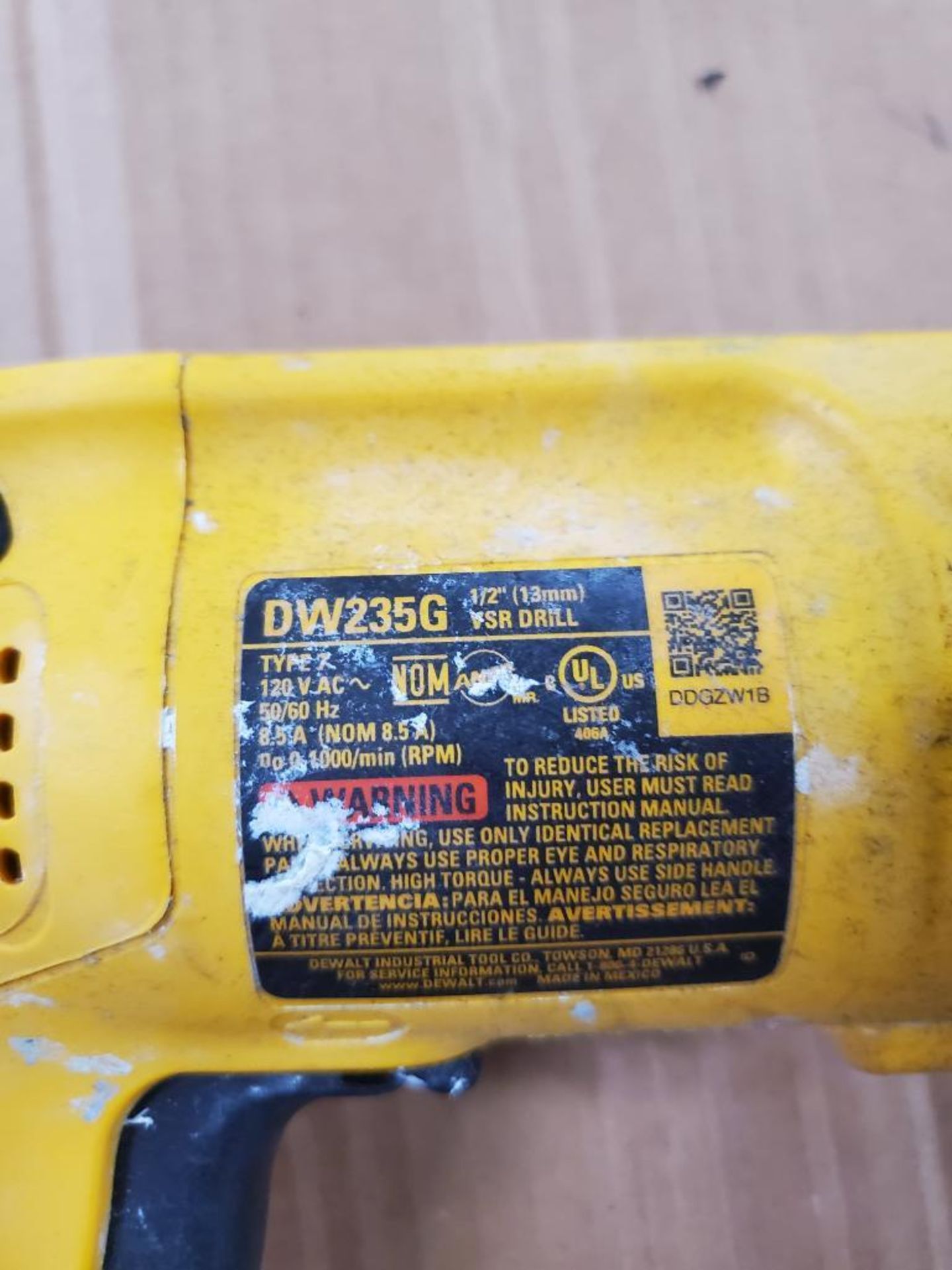 DEWALT ELECTRIC 1/2'' DRILL, MODEL DW235G, AND DEWALT ELECTRIC 1/2'' DRILL, MODEL DW511 - Image 3 of 3