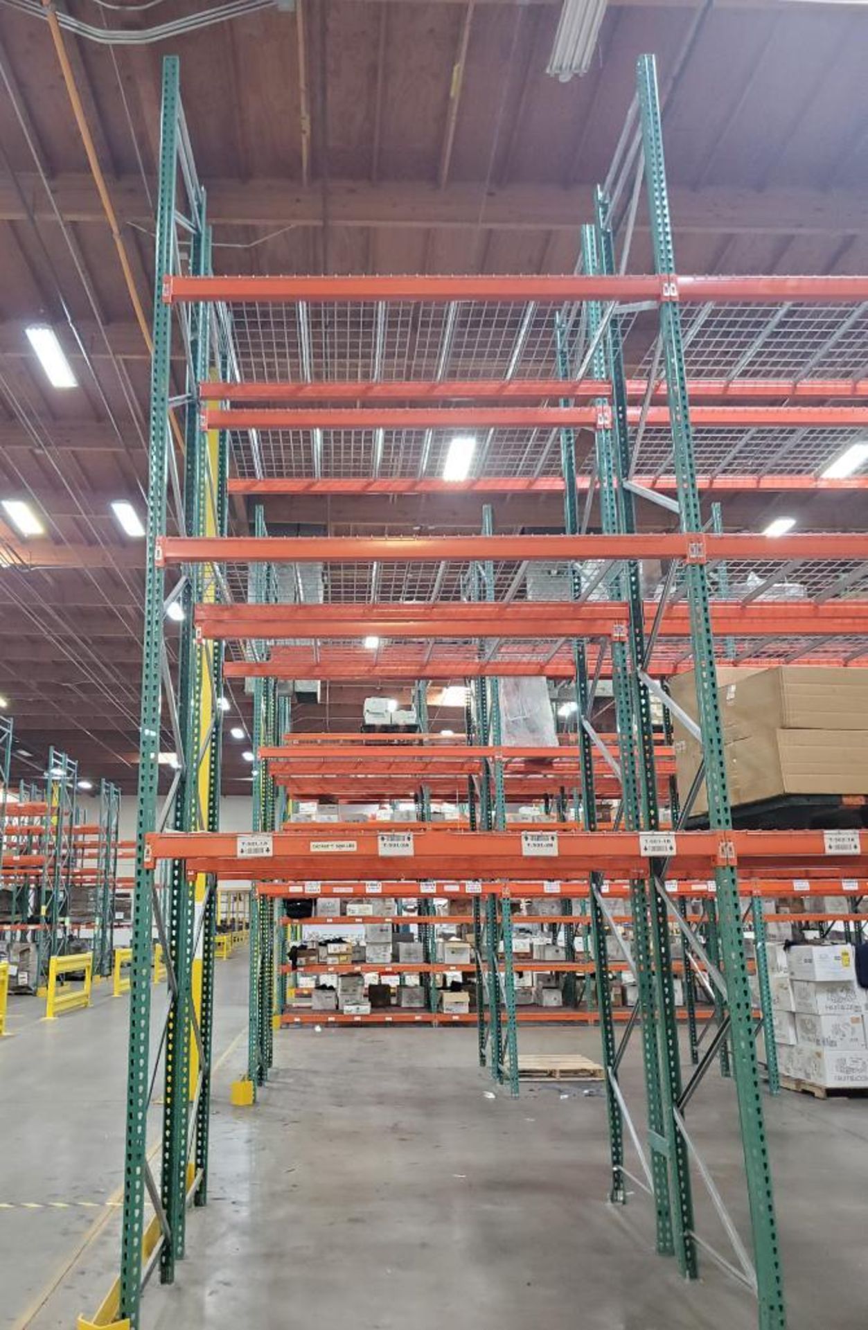 (63X) SECTIONS OF TEARDROP PALLET RACKING; 42'' DEEP X 8' WIDE x 24' TALL, 5,000 LB. MAX. WEIGHT - Image 2 of 3