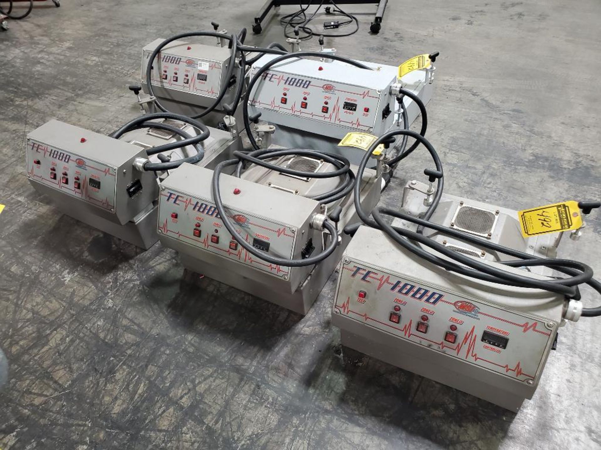 (6) TC1000 FLASH DRYERS & (3) CARTS OF ASSORTED PARTS