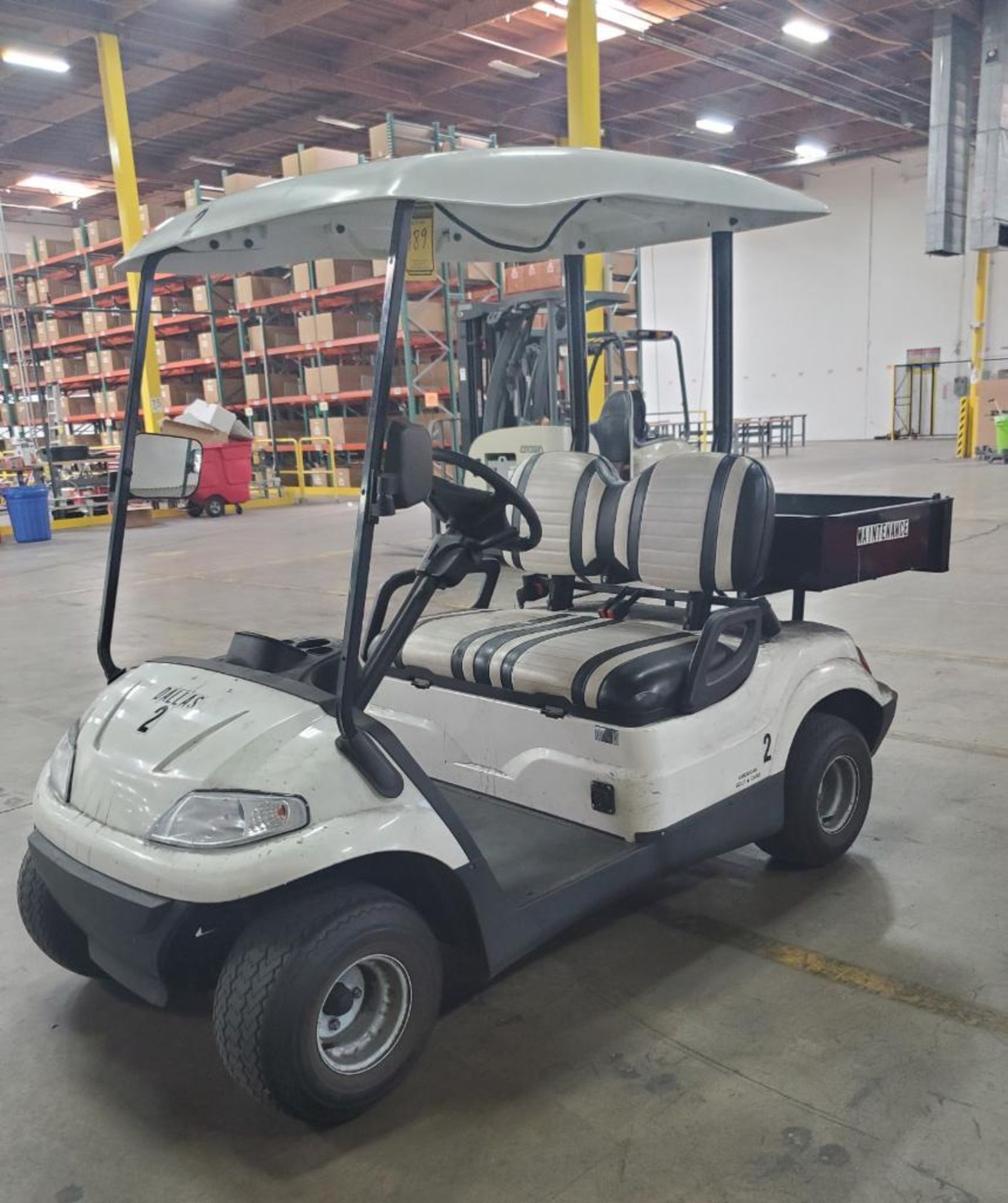 AMERICAN GOLF CART; MODEL LT-A627.2, S/N LTA0016635, MAX RATED SPEED 25-MPH, STATIONARY BED, CANOPY - Image 2 of 8