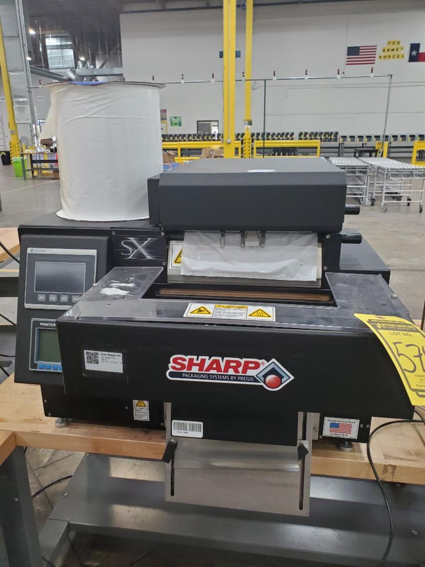 SHARP AUTO BAGGER PACKAGING SYSTEM; MODEL SX, S/N SX-17J-1153-02-146, DRO